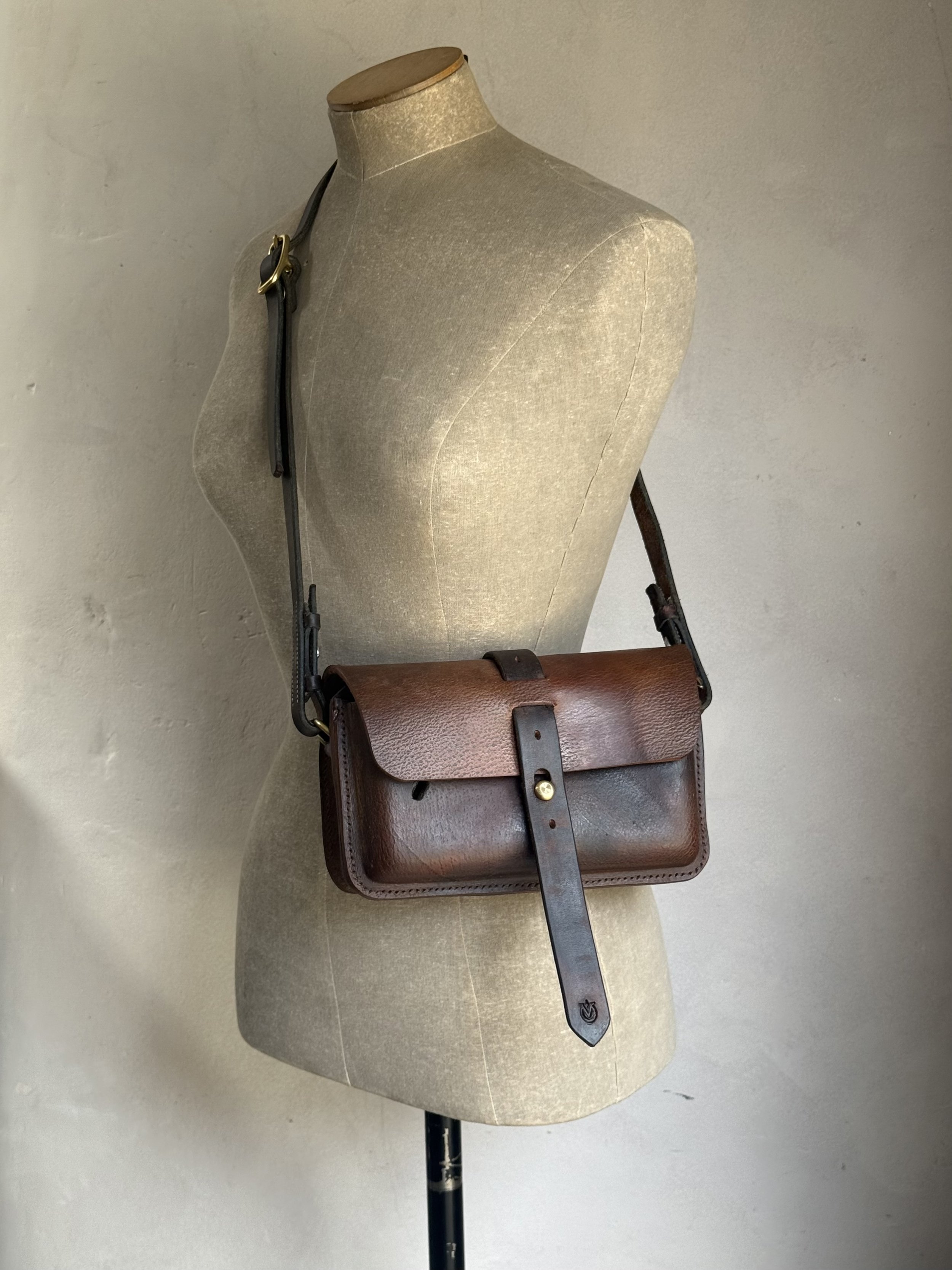 Rag of Colts handmade handbag repurposed saddle leather hand stitched