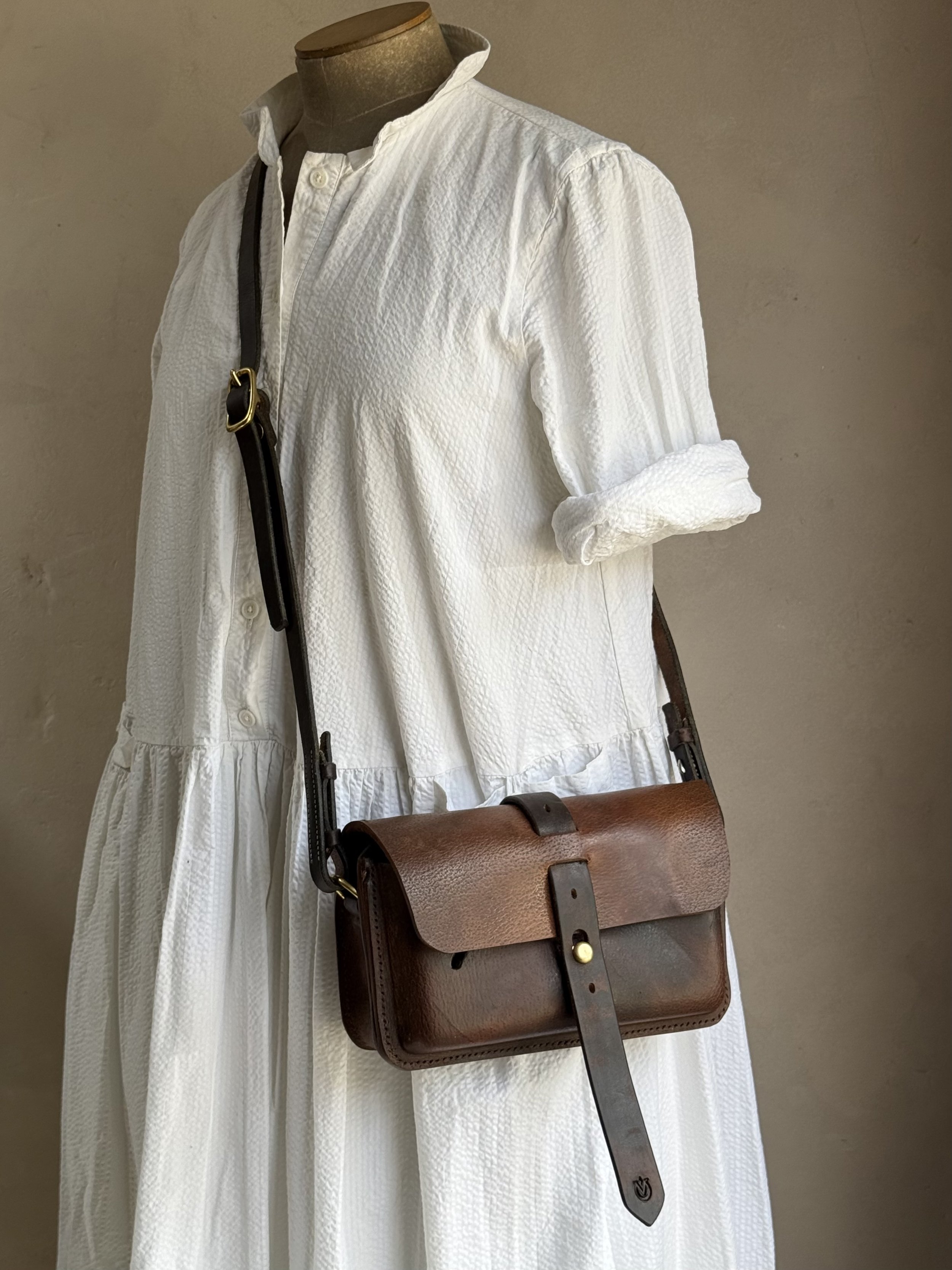 Rag of Colts handmade handbag repurposed saddle leather hand stitched