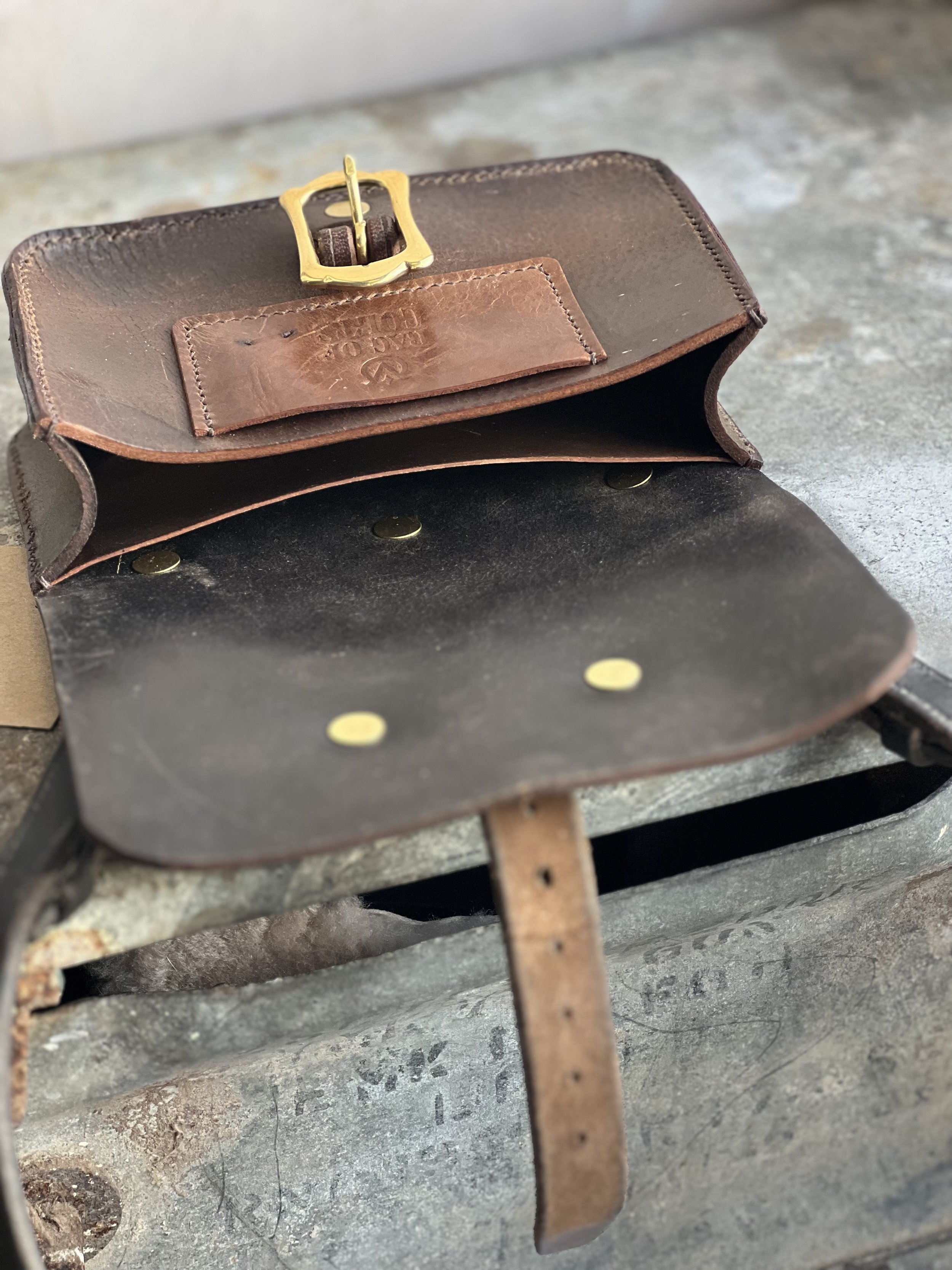 Handmade Repurposed Saddle Leather Jean Bag by Rag of Colts