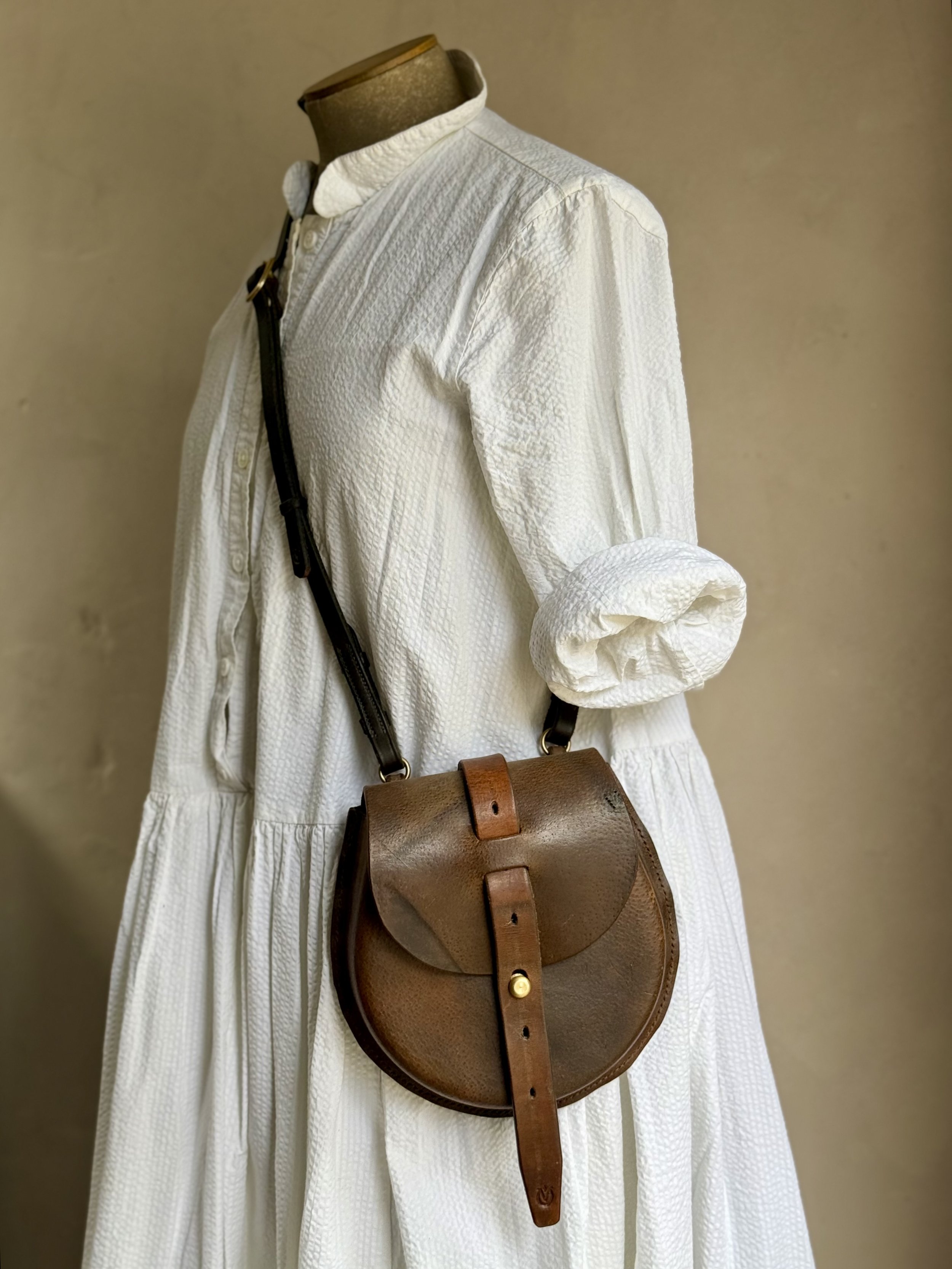 Rag of Colts Rowan handbag handmade hand stitched repurposed saddle leather bag made in Somerset