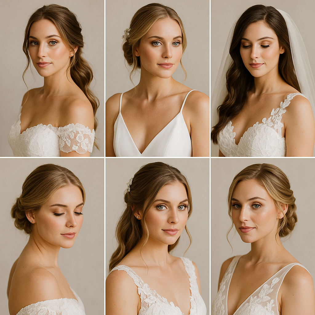 inspration til naturlig brudehår og makeup lavet af RiiStyle stylister