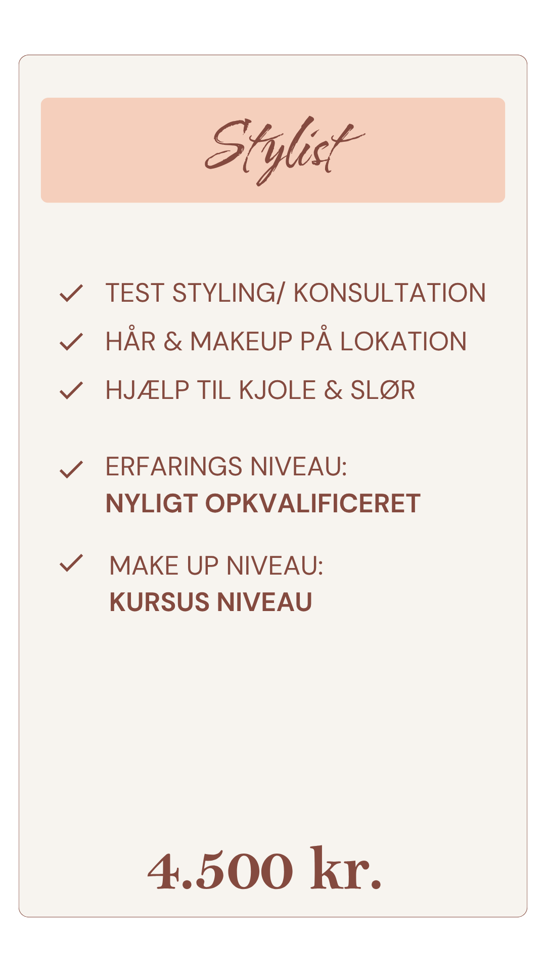 Hvad koster det at få lavet brudehår og makeup?