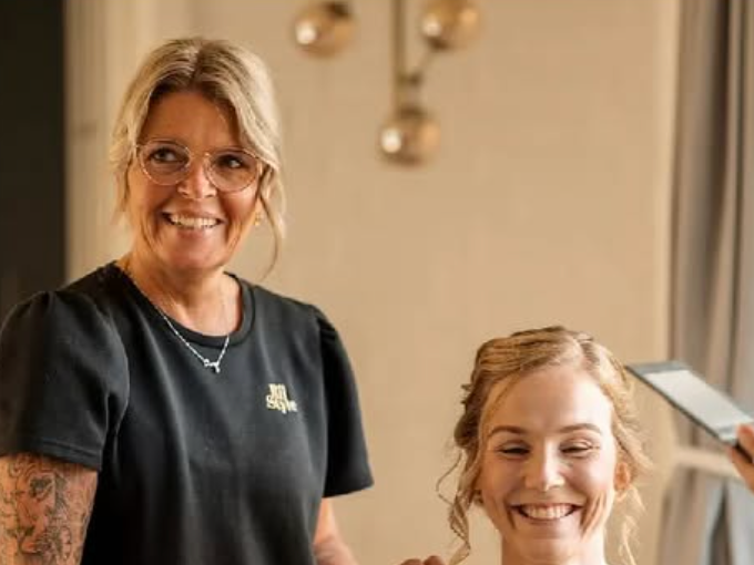 Brude makeup og hår 