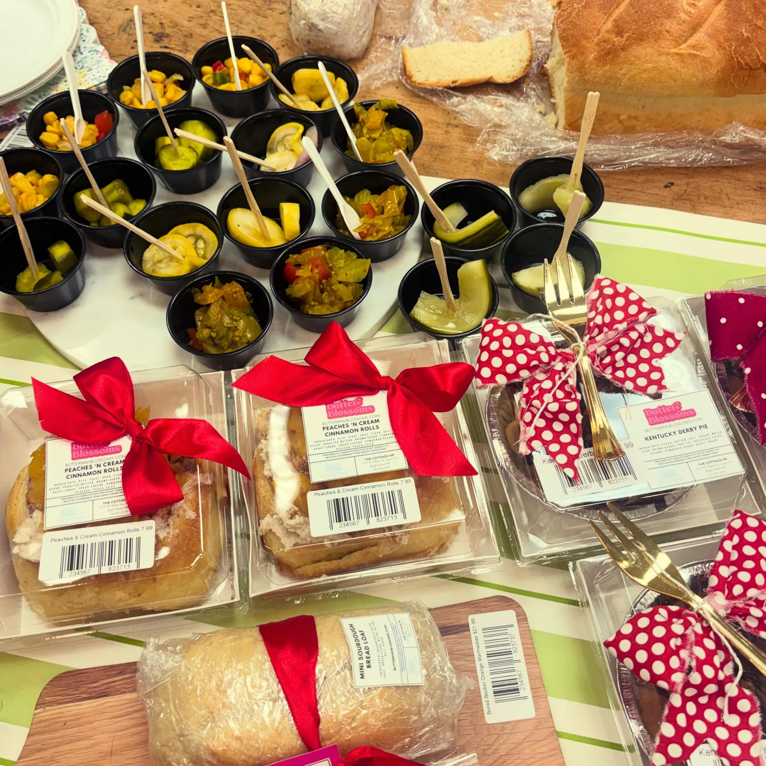 🧈🌸 Today&rsquo;s the day! Our Pantry Party is happening NOW at The Cottage! 🌸🧈

Fresh-baked breads, homemade cinnamon rolls, key lime pies, jams, pickles, pantry staples, and so many delicious samples are waiting for you! 🤍

Come meet Butter + B