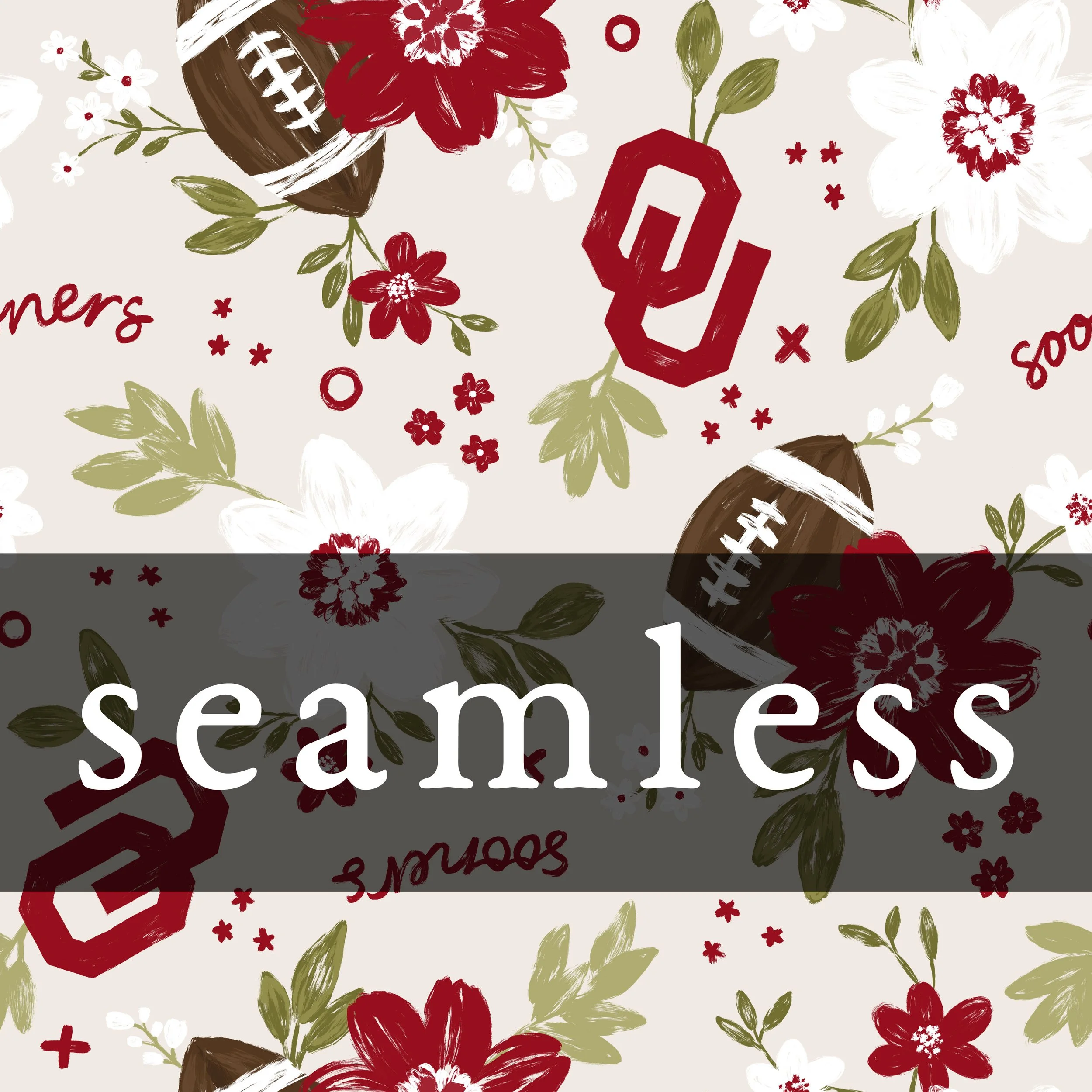 2026 Oklahoma Sooners Floral Cream