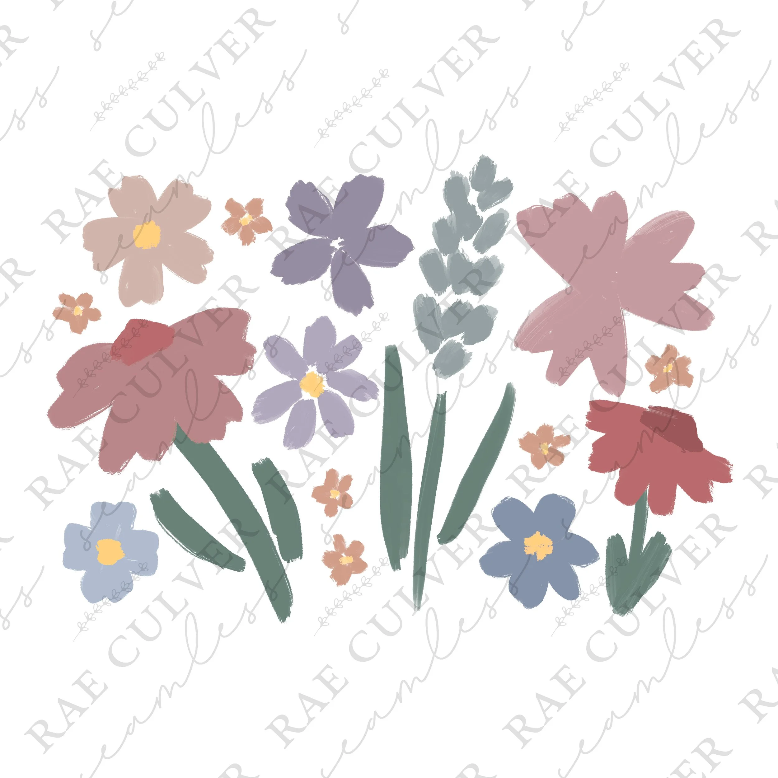 Sweet Summer Floral Mauve Sub