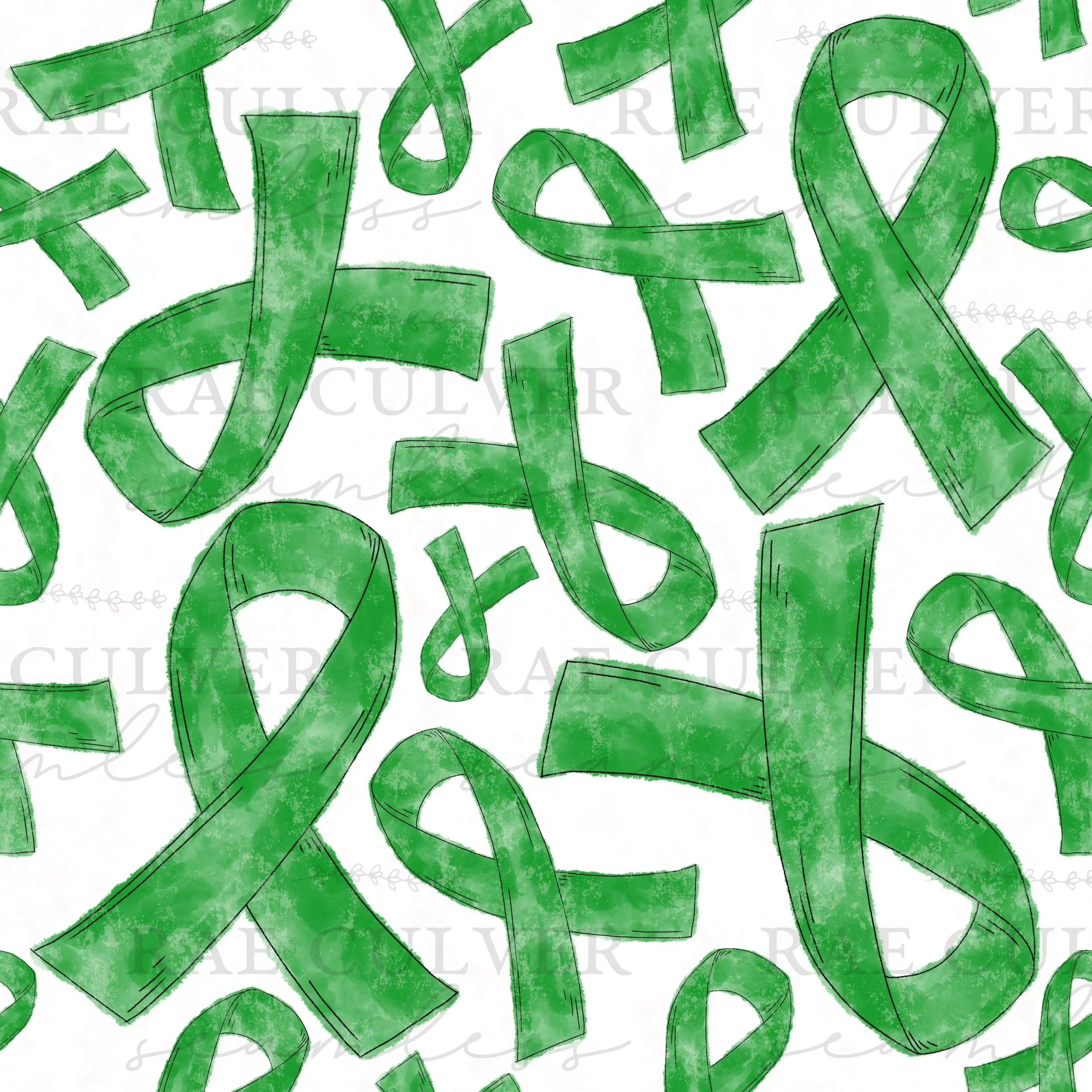 Awareness Ribbon | Kidney Disease Awareness/Organ Donor — RaeCulverSeamless