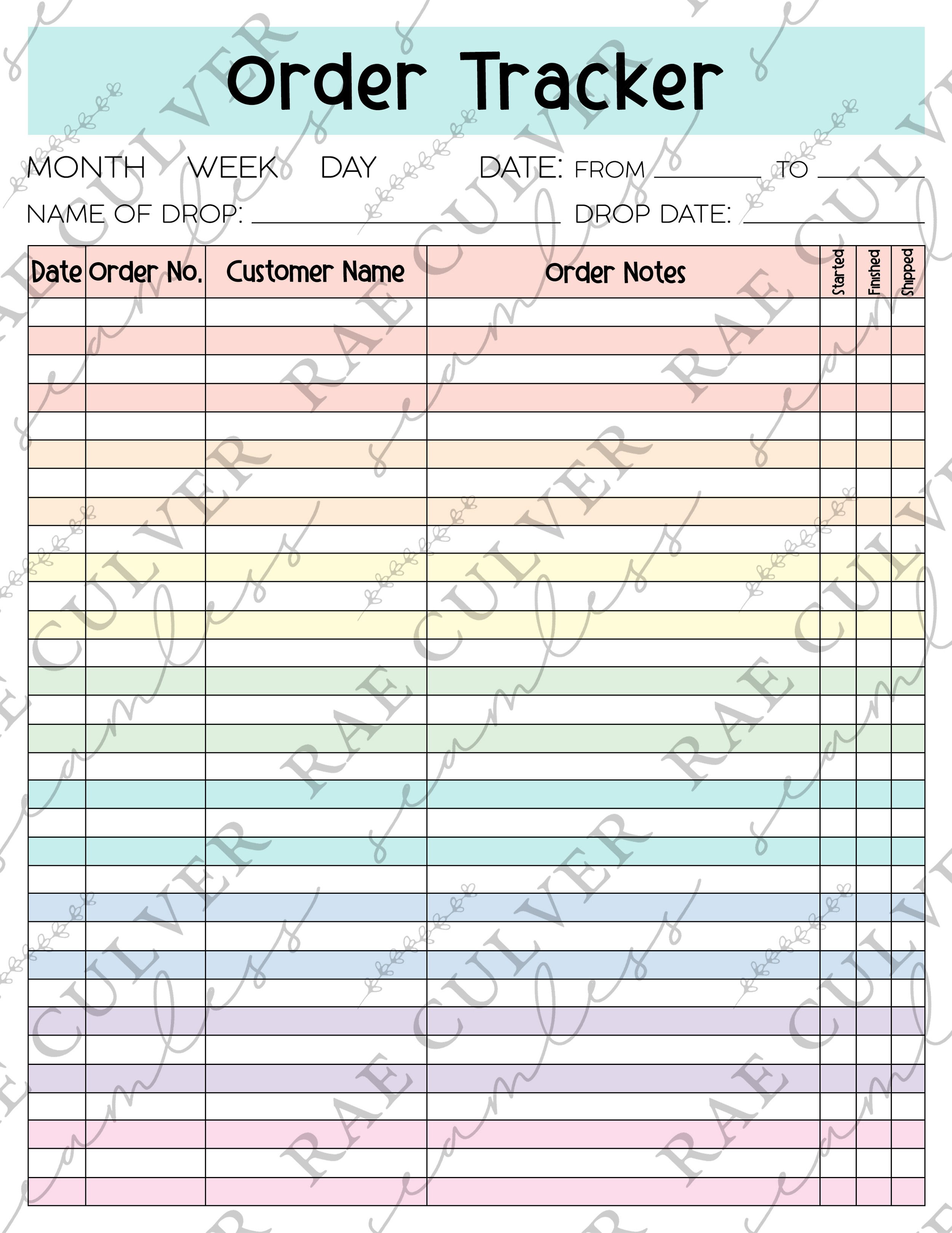 Order Tracker Rainbow