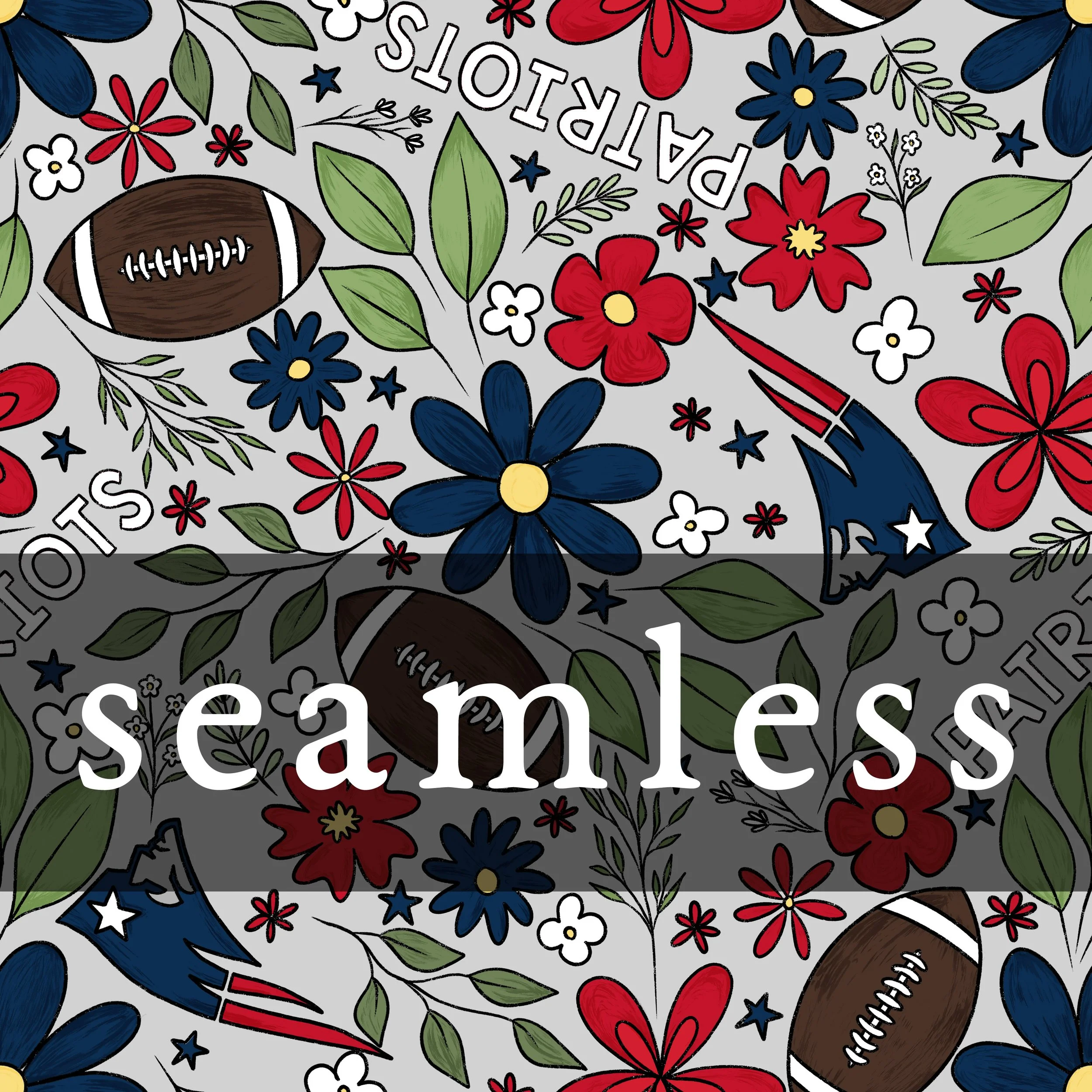 2024 Patriots Floral Gray