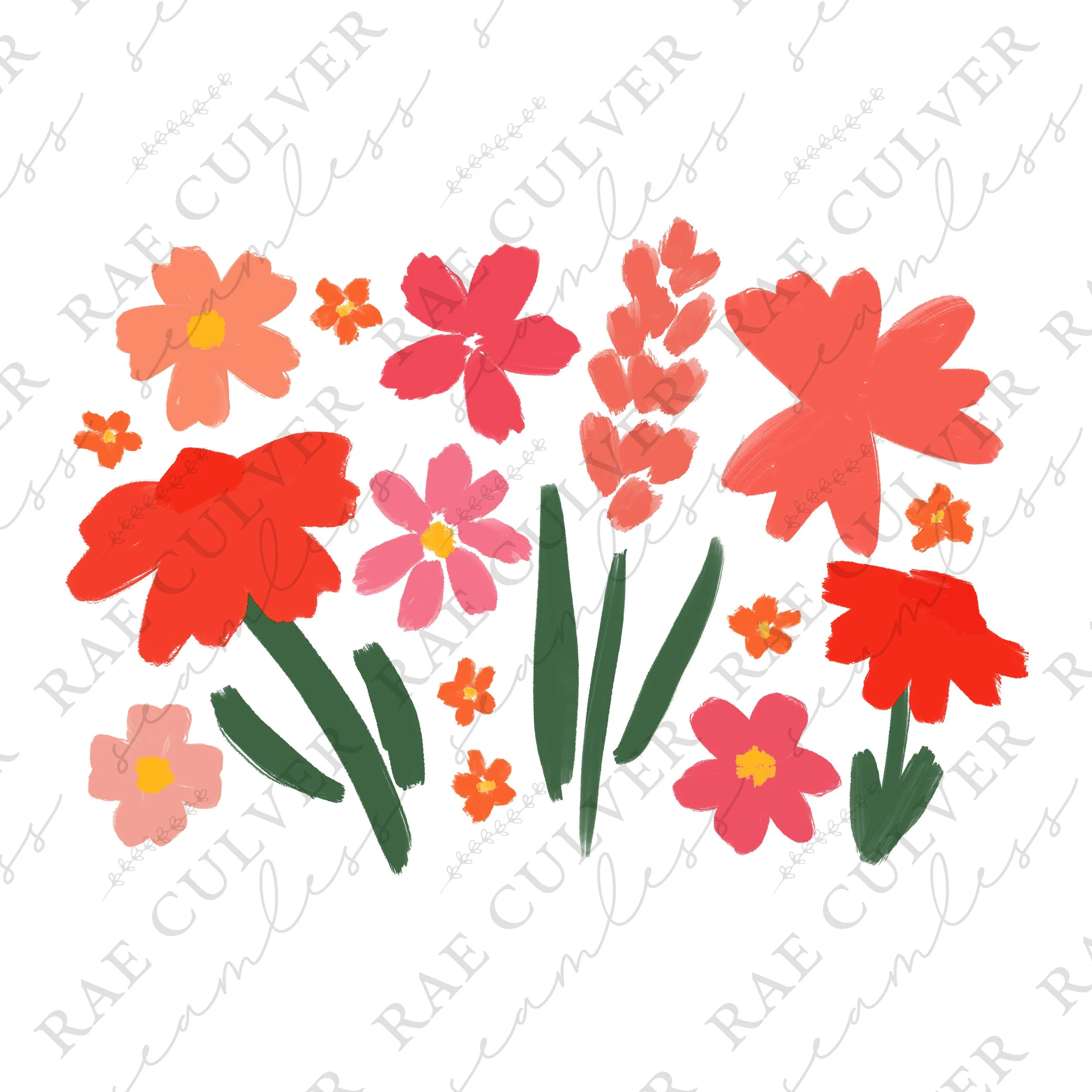 Sweet Summer Floral Red Sub