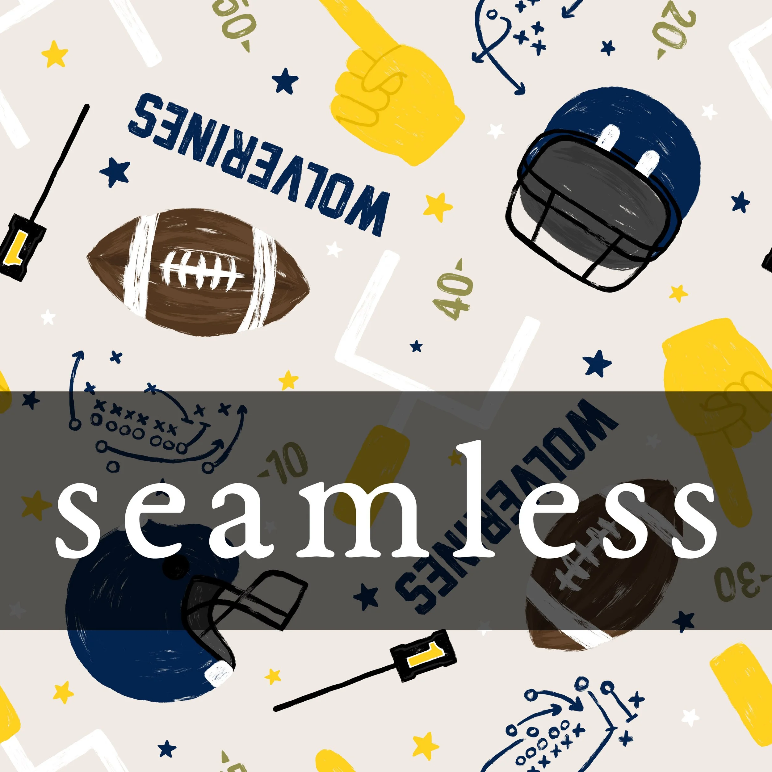 2026 Michigan Wolverines Playbook Cream