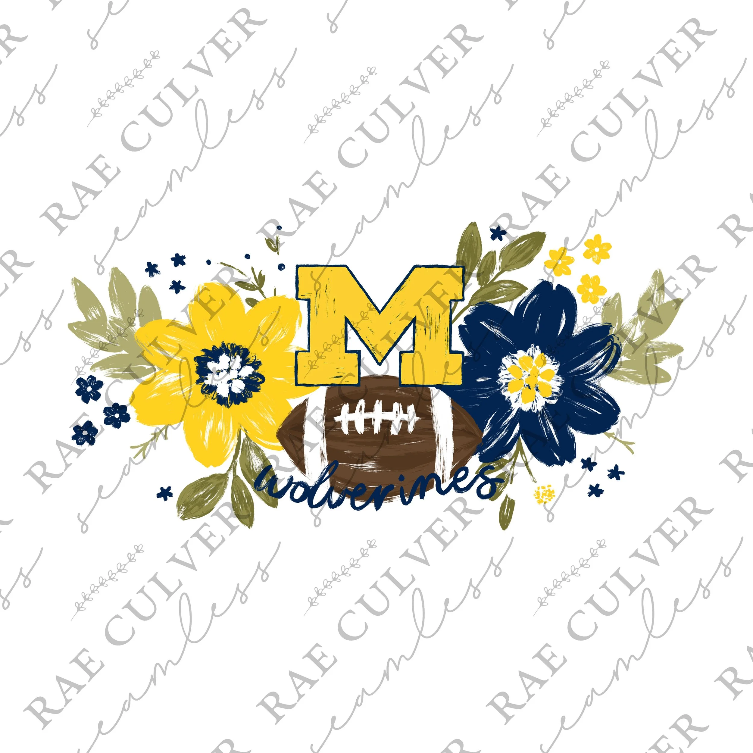2026 Michigan Wolverines Floral Sub