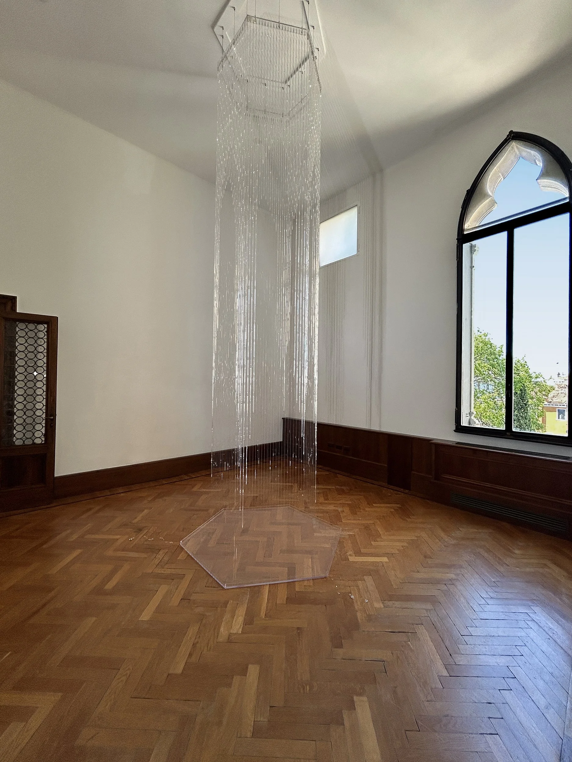 full size view of sculpture titled Opium House Tears by Afruz Amighi on display at the Venice Biennale