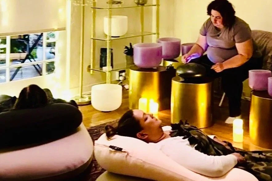 Sound bowls, Sound Bath, Cozy candle lit setting, Sound Therapy, Energy Healing, Signature Service