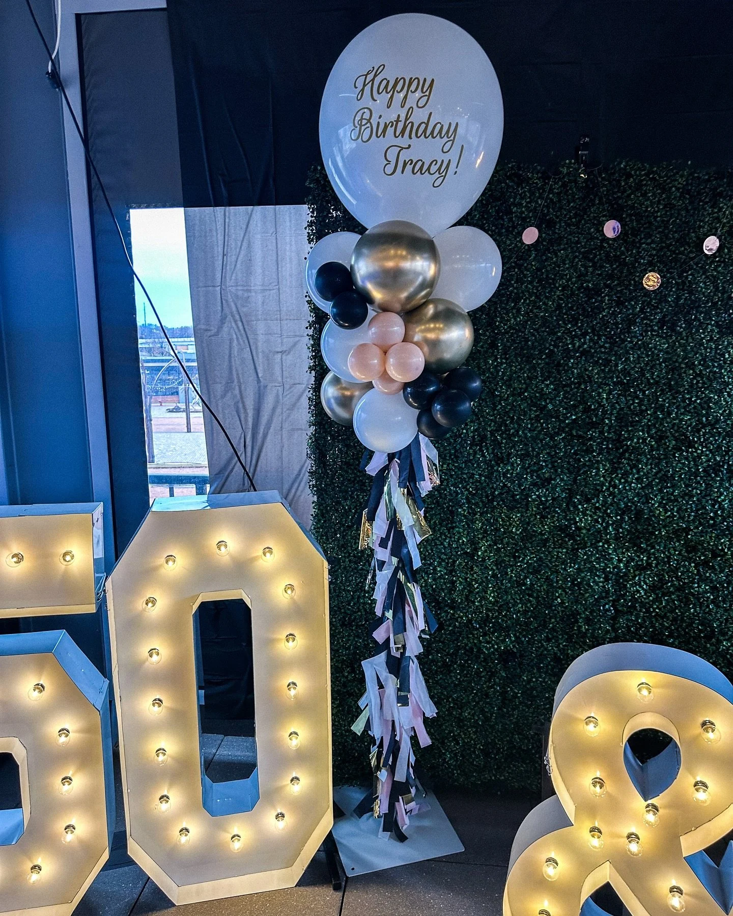 50 &amp; fab!! 💕🎉 Had a little bit different of an install yesterday, but it was so fun creating these tassels and columns.