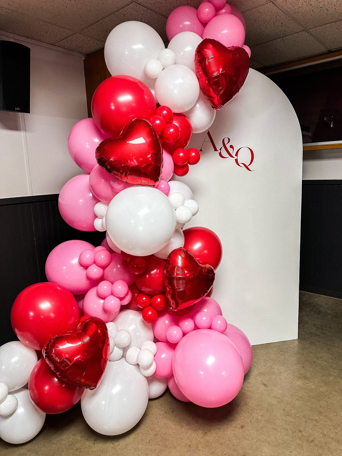 Happy Valentine&rsquo;s Day!! It was the perfect day to celebrate love with this Valentine installation for this special engagement party! 🎈💍❤️