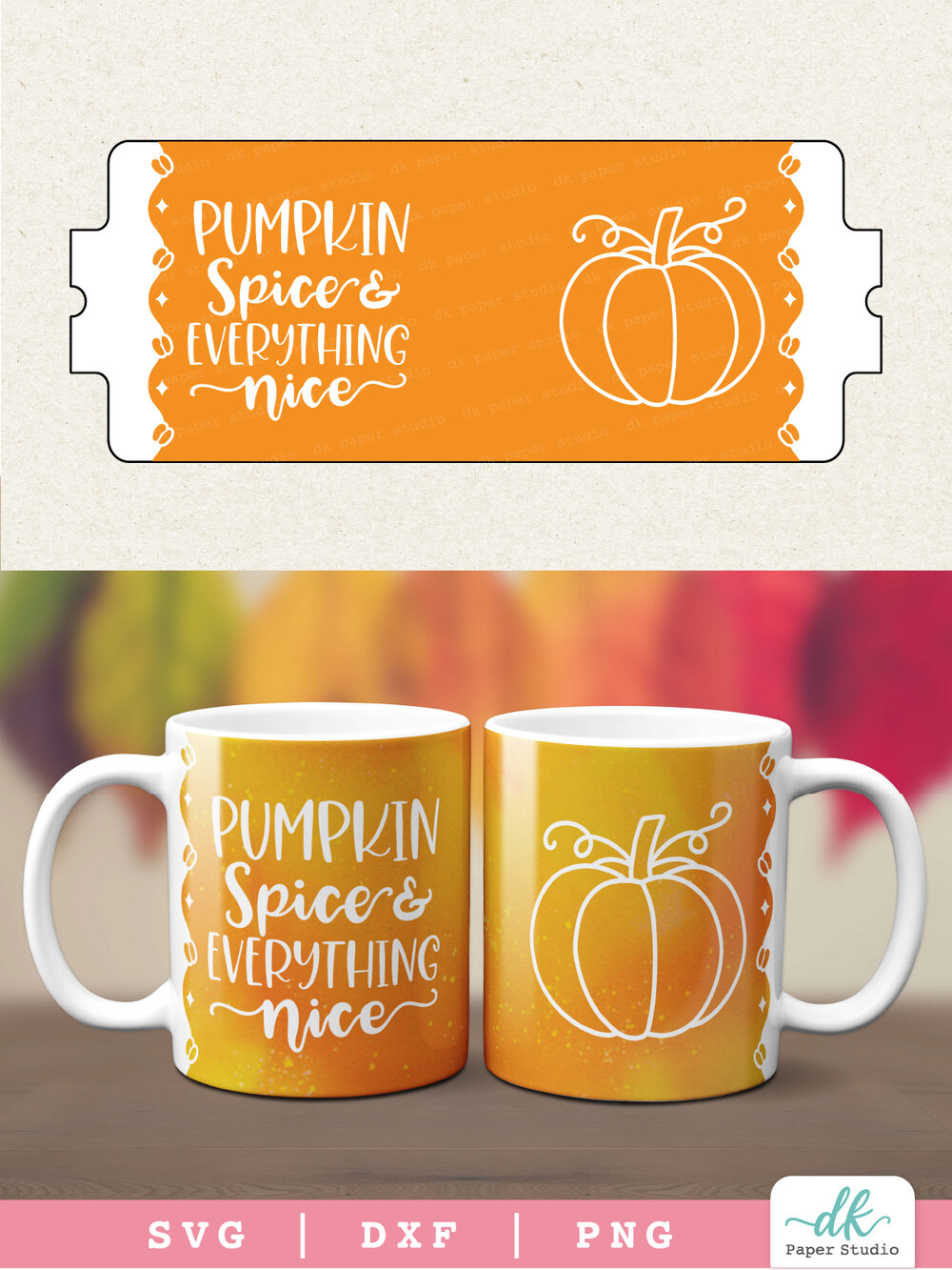 Pumpkin Spice Mug with the Cricut Mug Press - Weekend Craft