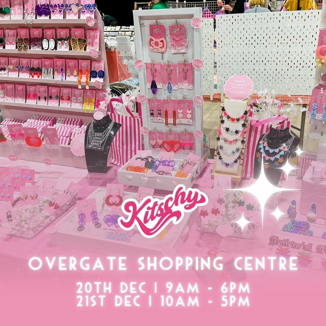 I haven't been to as many markets this year, however, Kitschy will be back at the Overgate Shopping Centre again this year!! This will be your final chance to shop Kitschy in person and the perfect time to grab some last minute Christmas presents!

?