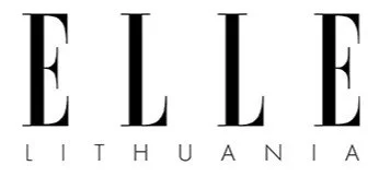 Logo d'ELLE Lithuania avec le nom en lettres majuscules. Edito Guillaume Larquemain.