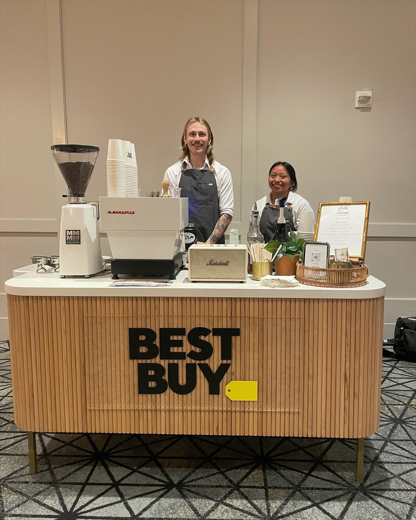 Frothy &amp; Your Brand 🤝 Thanks so much to our friends @cornercollab_atl for bringing us in to deliver exceptional coffee service for their client&rsquo;s expo this week!