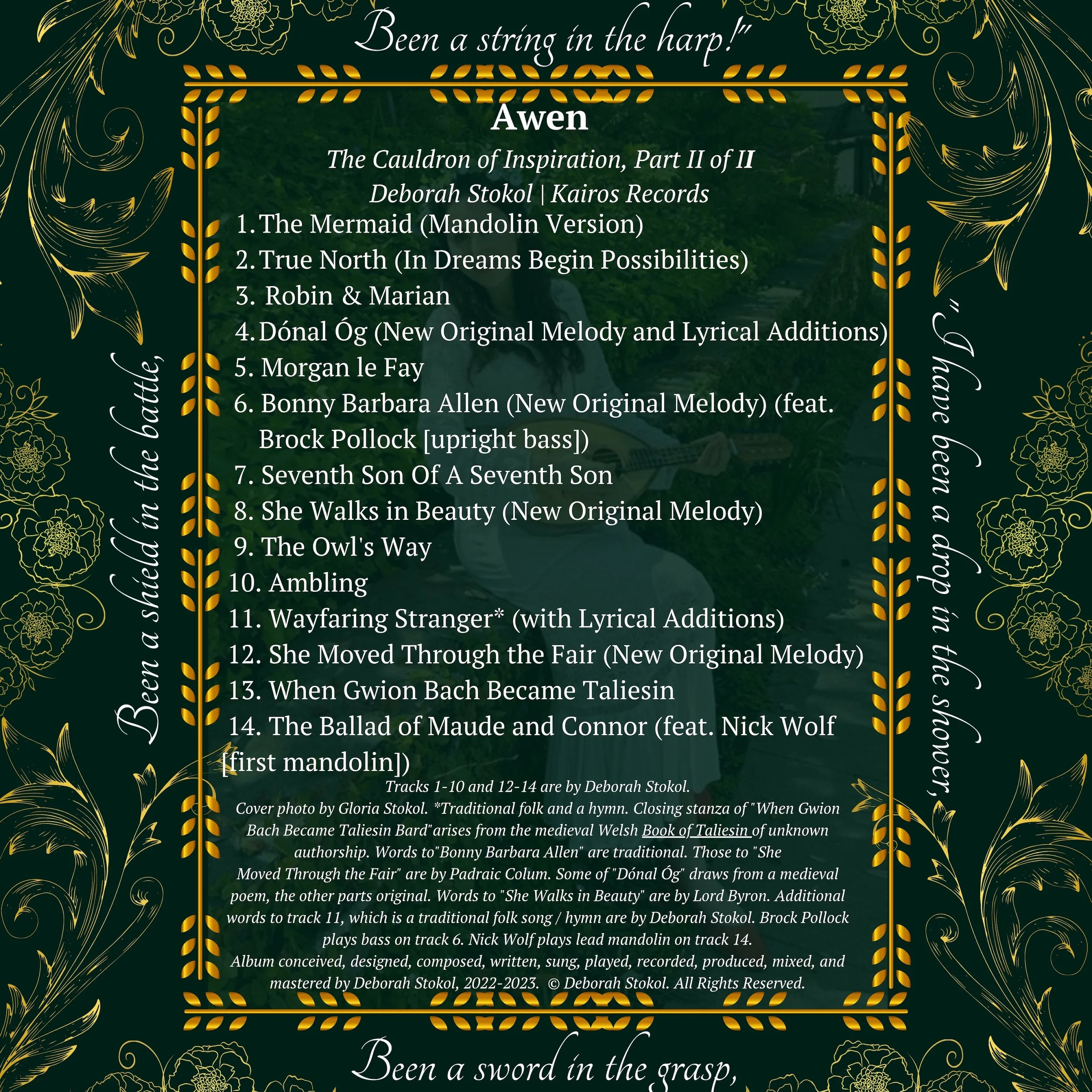 Awen (The Cauldron of Inspiration, Part II) Album Track List - Deborah Stokol - 223.jpg