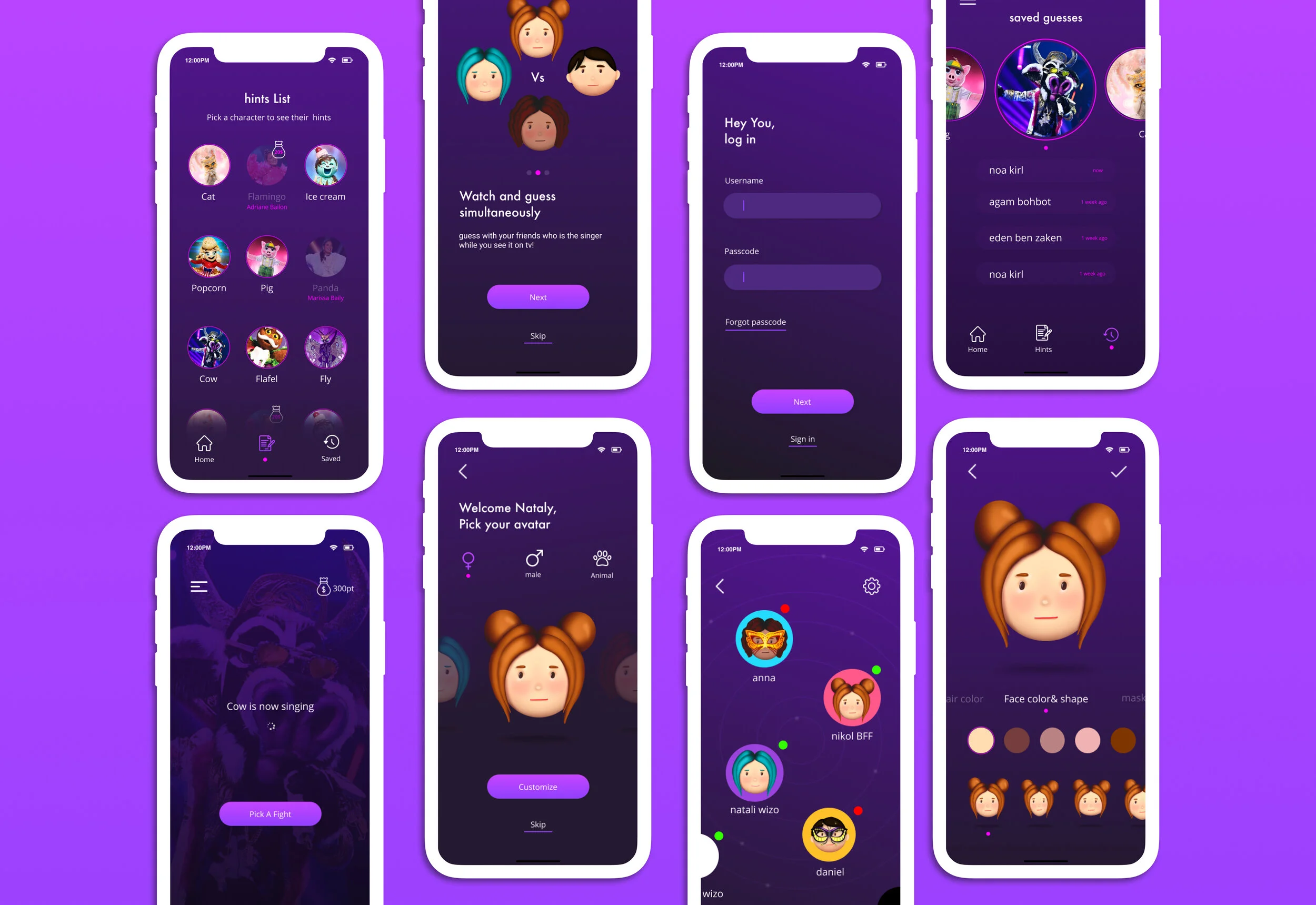 The Masked Singer app UX/UI case study