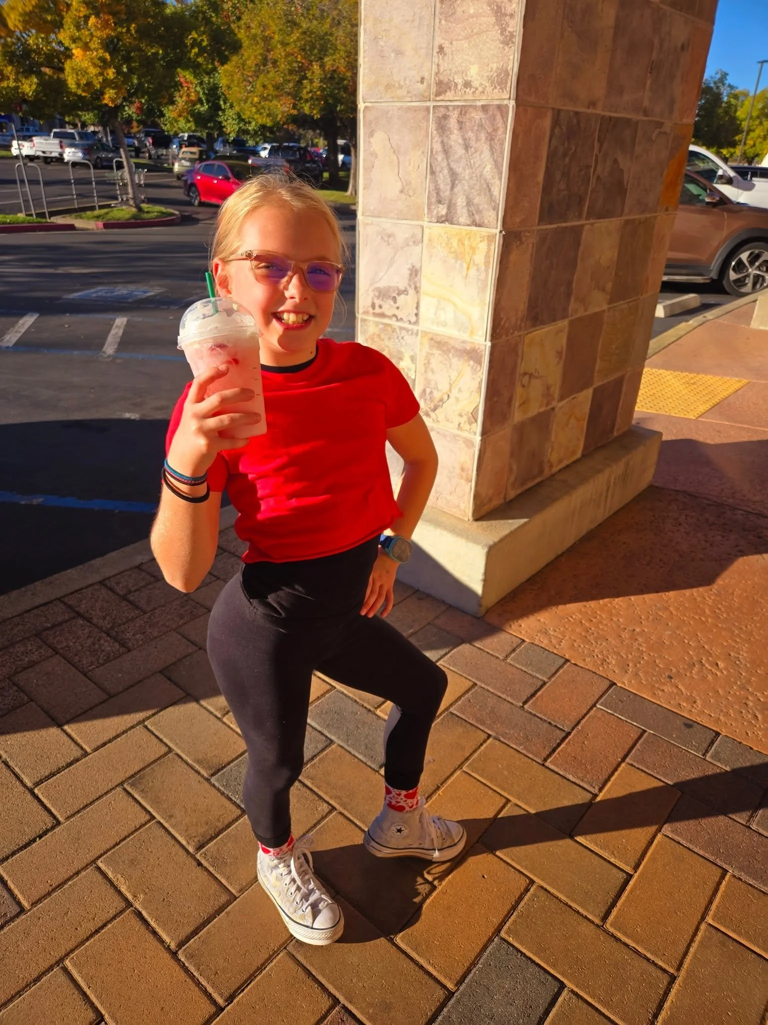 Teaching Kylee how to keep agreements, be honest and earn rewards or have consequences. 
She made agreement with me that if she doesn't talk back she will get a Pink Drink from Starbucks and she kept her agreement, was honest so she got her chosen r