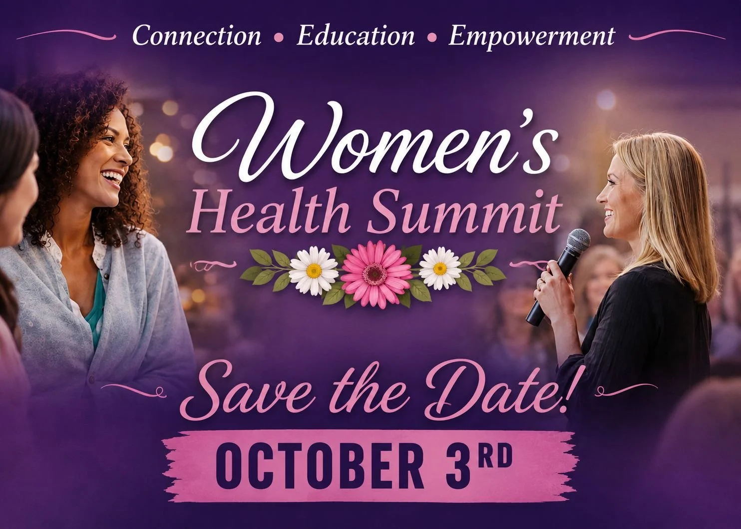 💜 SAVE THE DATE 💜

The Women&rsquo;s Health Summit is returning!

Saturday, October 3, 2026 
Redding, California

This event was created to bring women together for a day of connection, education, and empowerment.

If you&rsquo;re ready to reconnec