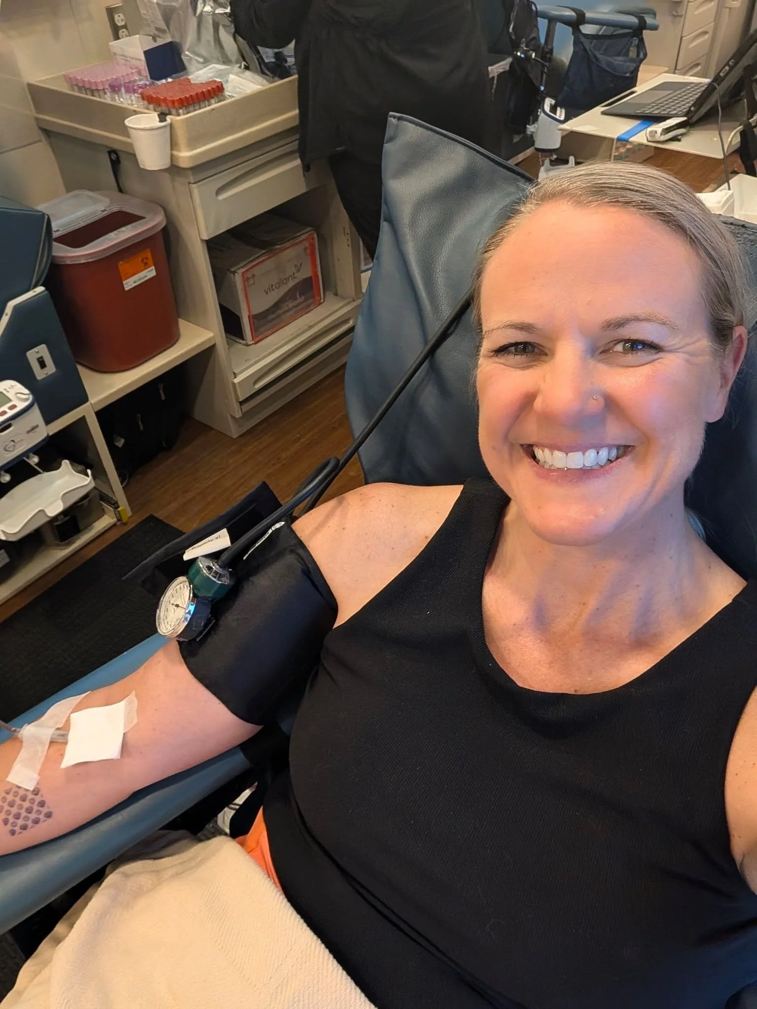 I&rsquo;m so grateful to continue having the opportunity to give blood. ❤️🩸

Giving blood is deeply personal to me because blood donation helped save my life, my brother&rsquo;s life, and the lives of others I love.

Today was a reminder that one si