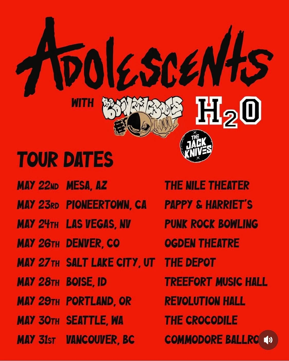 TIX ON SALE NOW!!! 🥳🎶 Kick off summer, blow that paycheck, and celebrate the music we love!!💕.

Stay tuned for your Punk Rock Bowling weekend recommendations tomorrow morning!! 
.