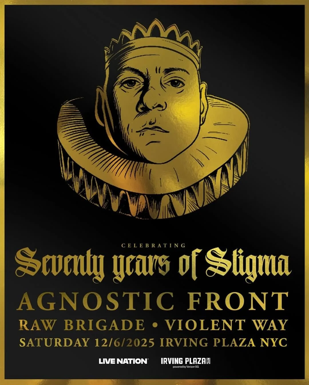 😱 It&rsquo;s Vinnie Stigma&rsquo;s 70th Birthday Bash 🎉 on Dec. 6th @irvingplaza in NYC!!! Presales start tomorrow. Don&rsquo;t miss your chance to celebrate with The Godfathers Of Hardcore @agnosticfrontnyc !!! With special guests @rawbrigade and 