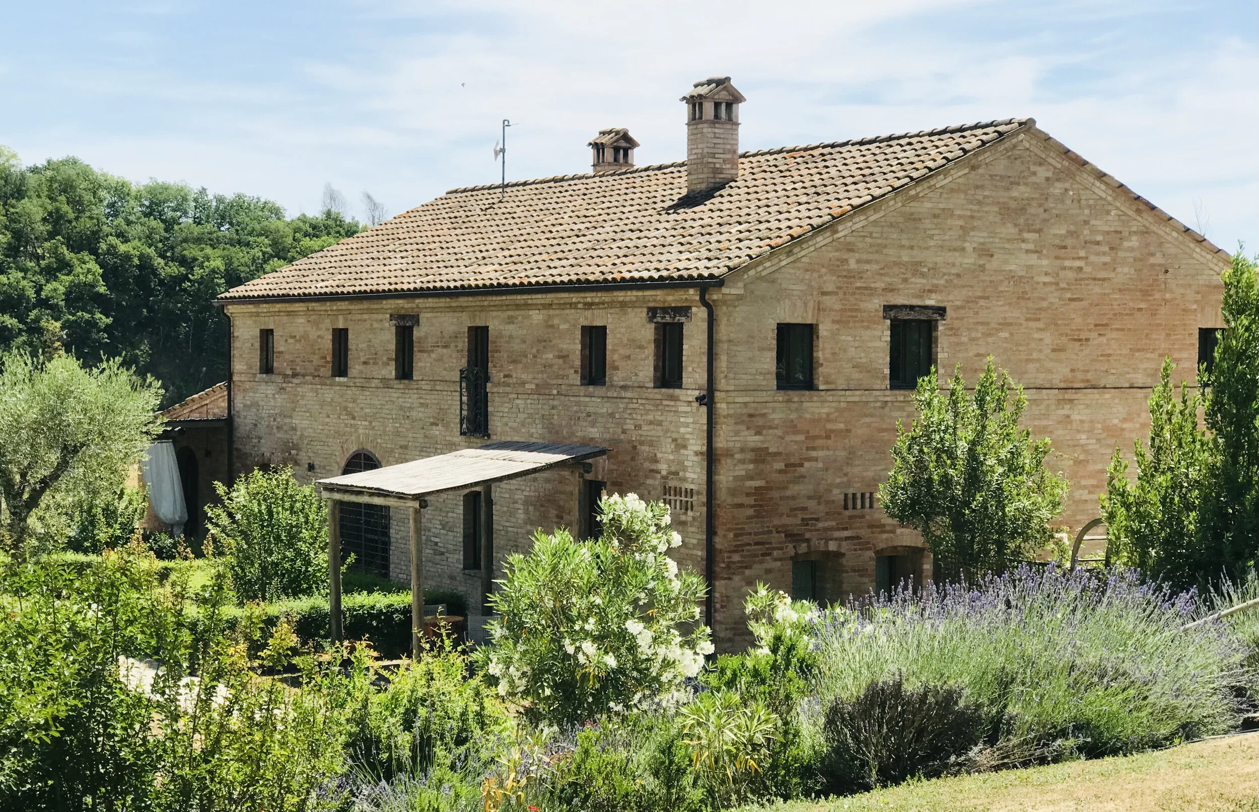Exterior of Casa Castagna, Marche Italy