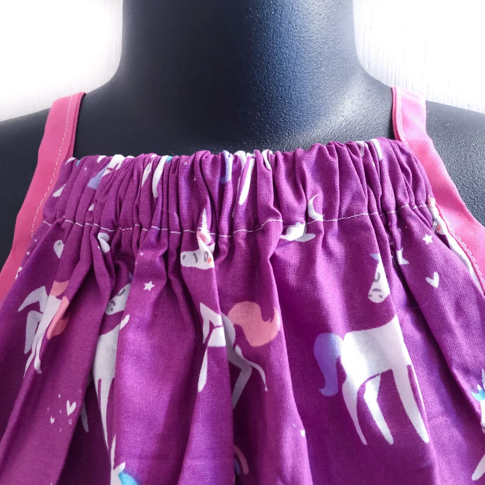 strapless open back dress Unicorn Pinafore Dress