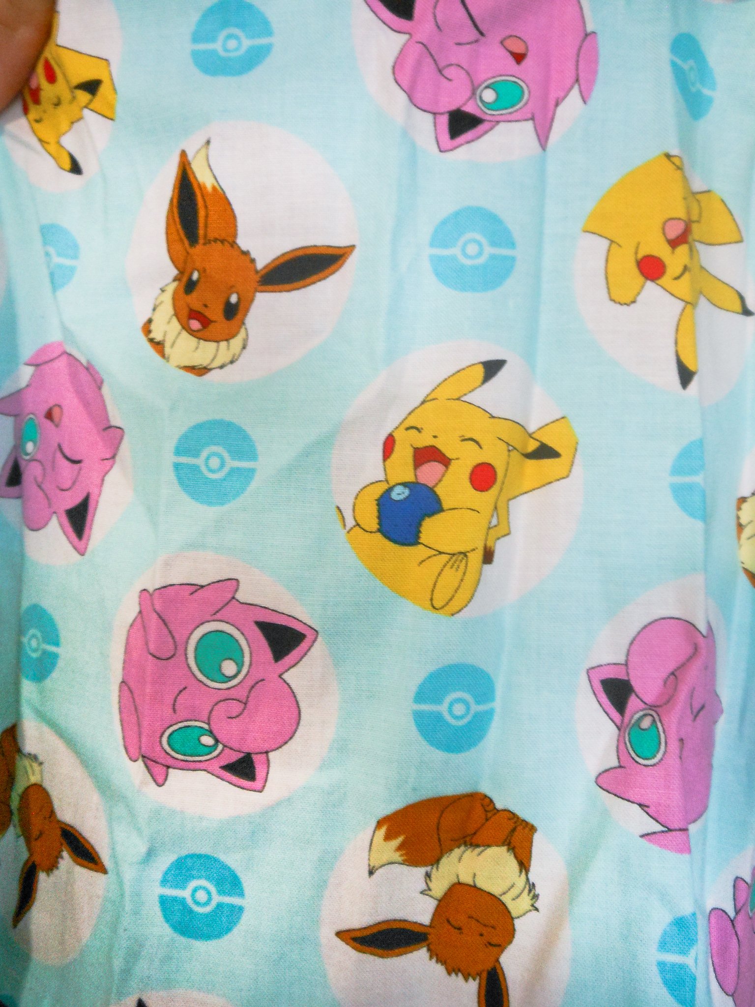 Pokemon Characters on Teal Sundress Close Up
