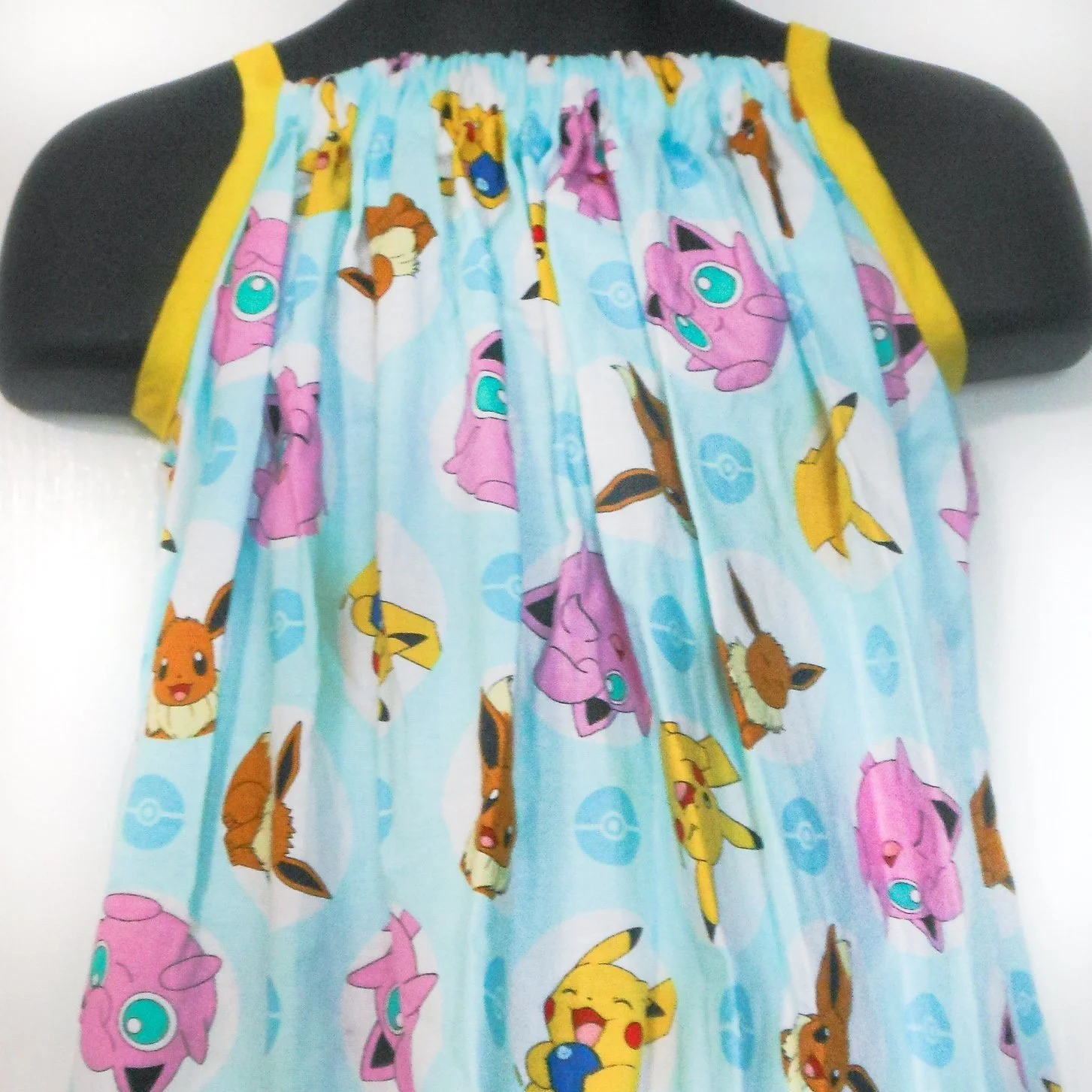 Pokemon Characters on Teal Sundress 6-12 Mo. Side