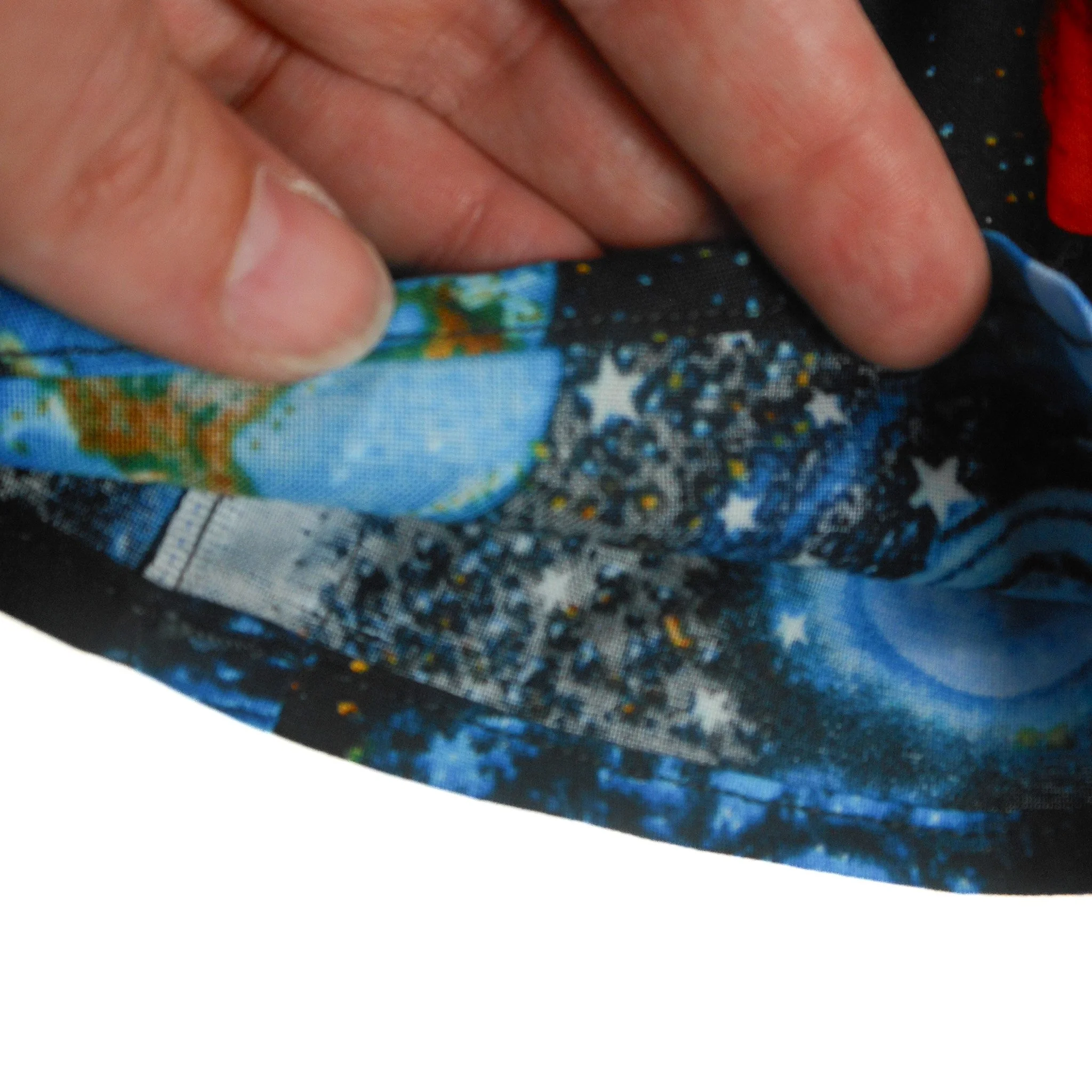 Kid's Space Skirt with Planets, Stars, and Galaxies Moving Across a Black Background