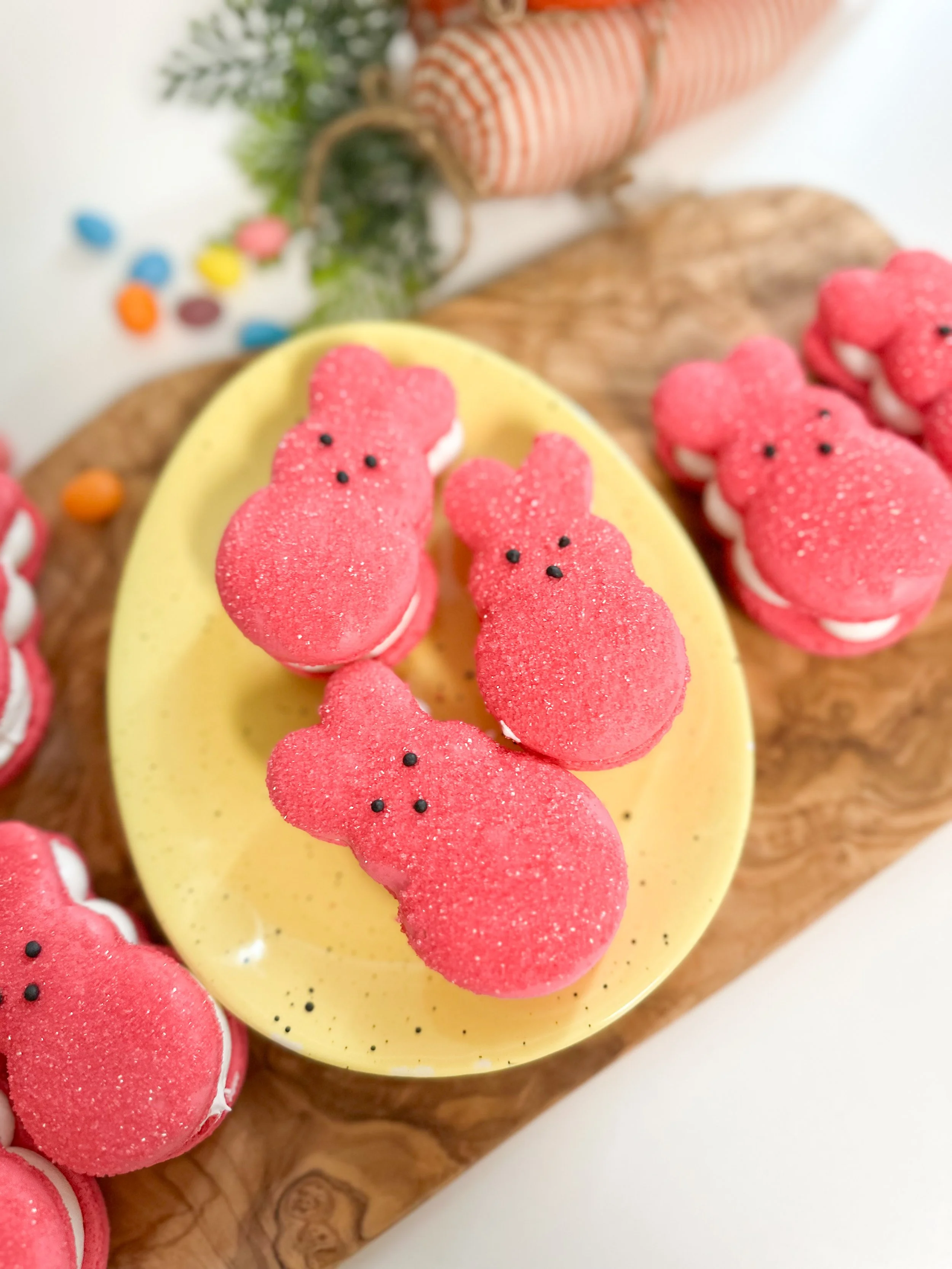 Marshmallow Peep Macarons