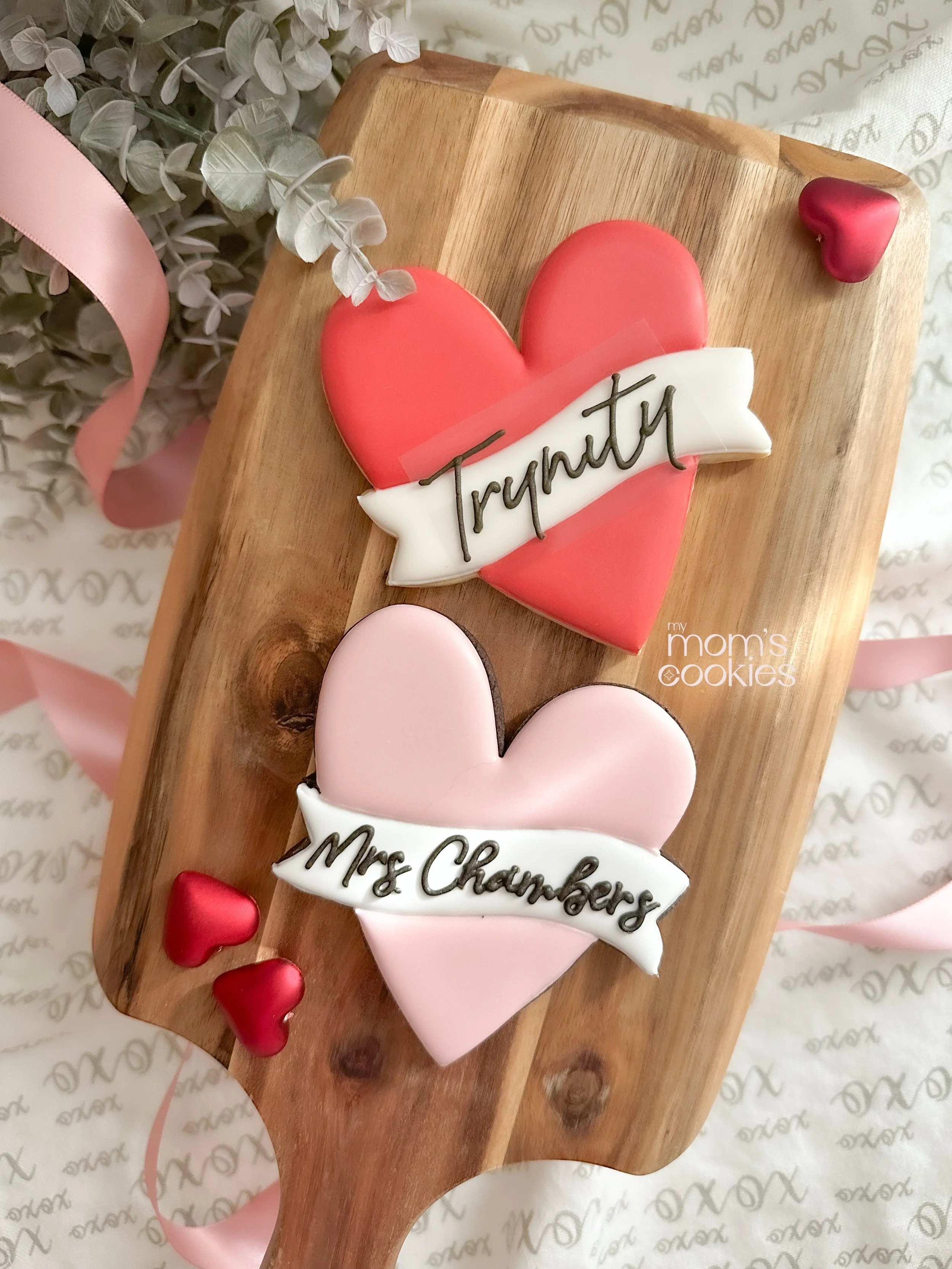 Personalized Banner Heart Cookie
