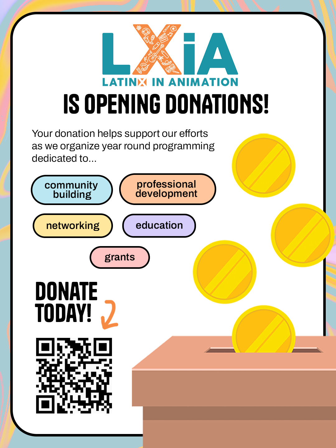 LXiA Donation Graphic