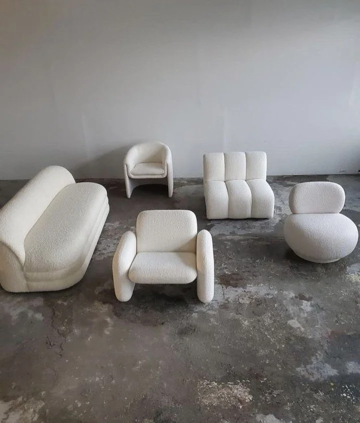 white boucle