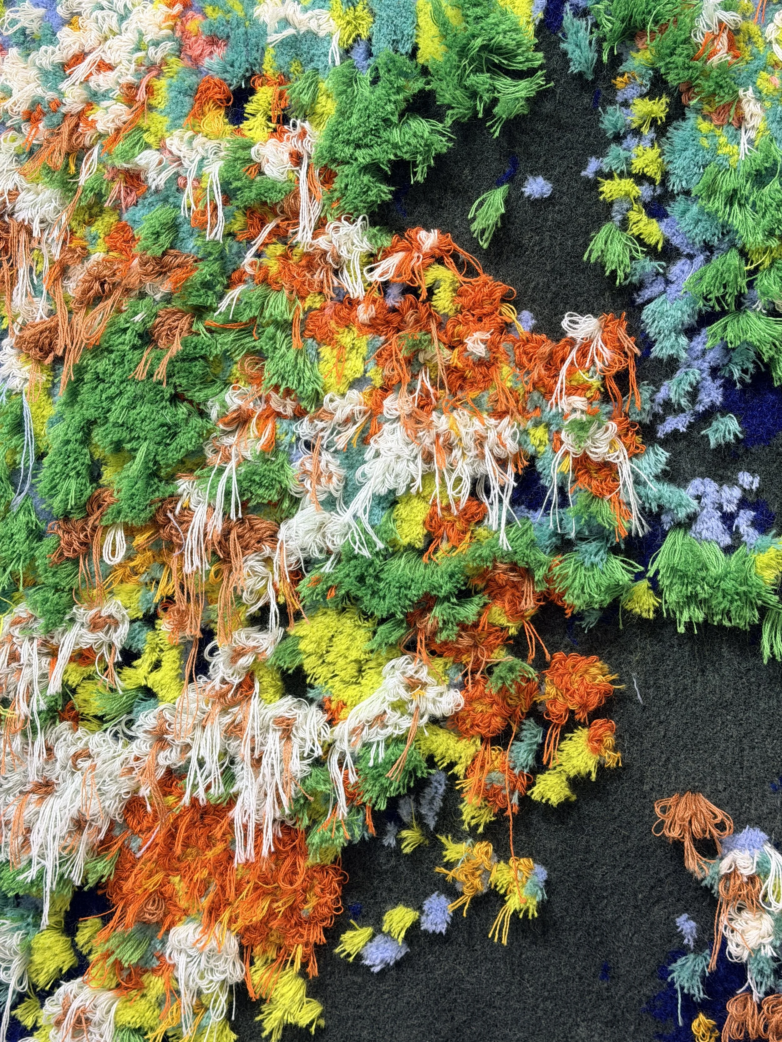 Full Bloom, tufted artwork by Trish Andersen