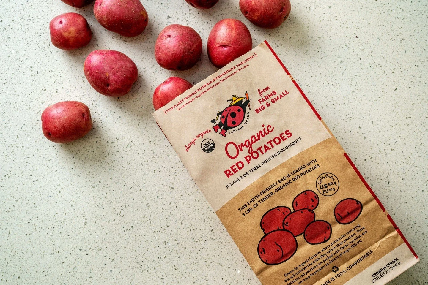 🍀 Satisfying St. Paddy&rsquo;s Day spuds, packed for you and the planet.

From buttery yellows to hearty Russets, our organic spuds are grown with care and packed in sturdy, recyclable kraft paper bags&mdash;no plastic, no nonsense.

Look for our kr