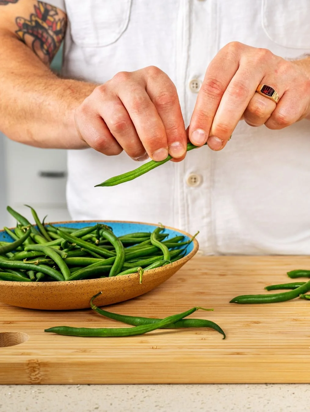 Our organic green beans are tender, delicious and full of fresh flavor&mdash;perfect for sauteing, steaming, roasting or tossing into salads. 

Grab a few pre-packed, go-to pouches for easy everyday meals!