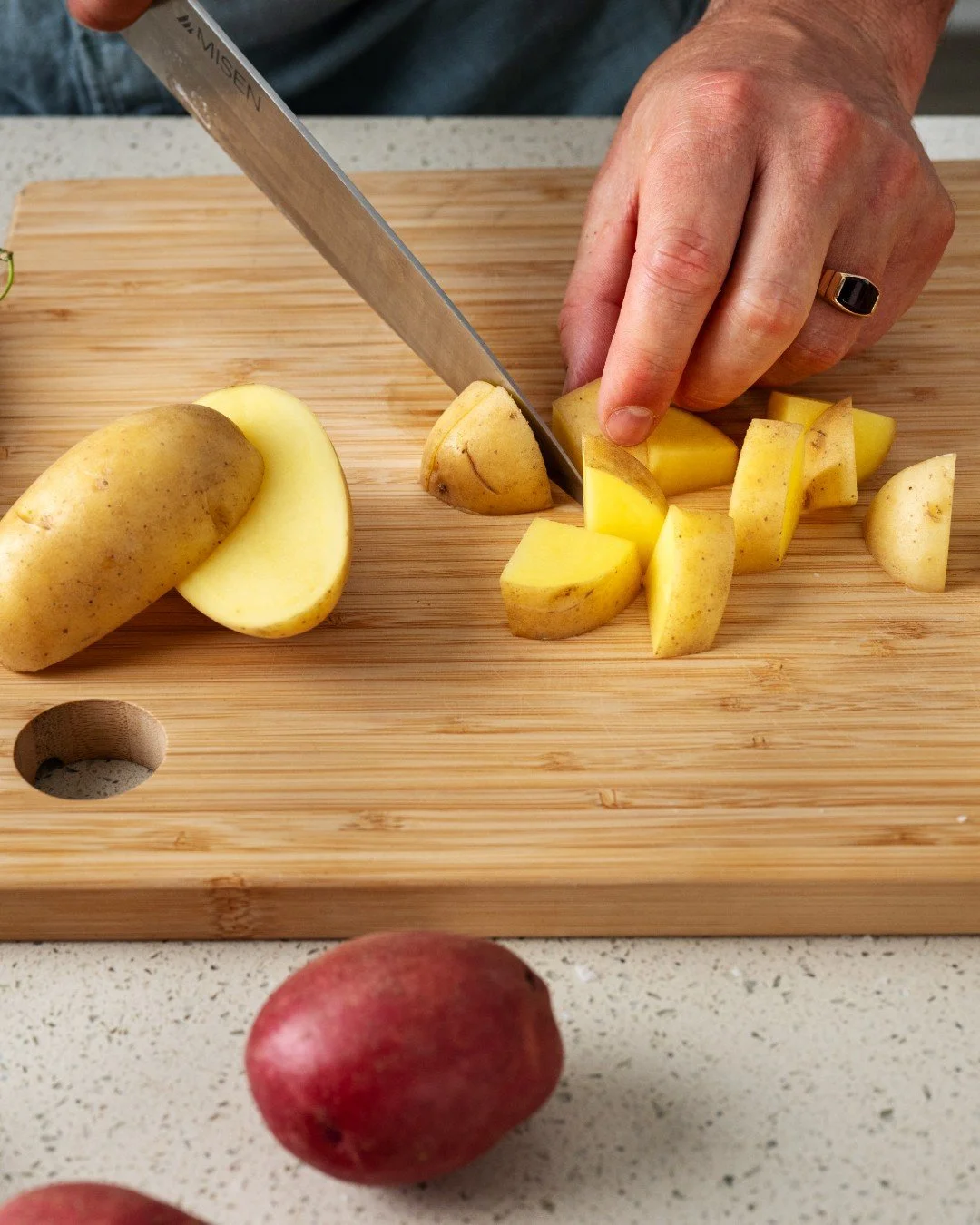 Potato salad season starts now 🥔

Stock up on simple, satisfying spuds packed in easy grab-and-go, planet-friendly recyclable paper bags.

Look for Ladybug Brand organic potatoes at your local grocer.