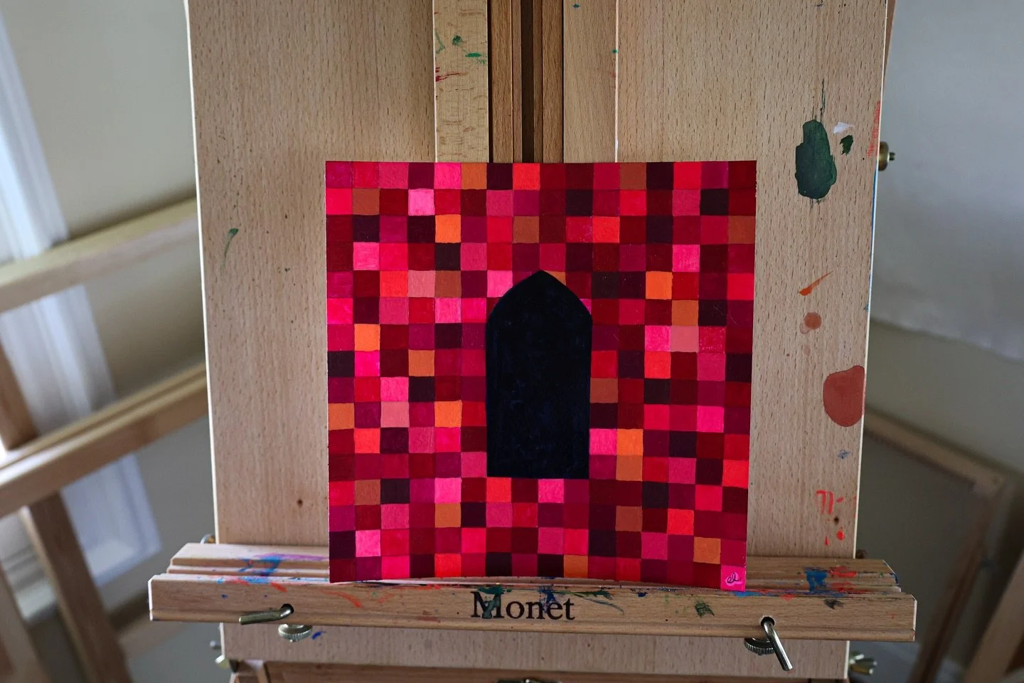 a black hole enters the studio&hellip;

these works are available on eliselakey.com

#abstractart #blackhole