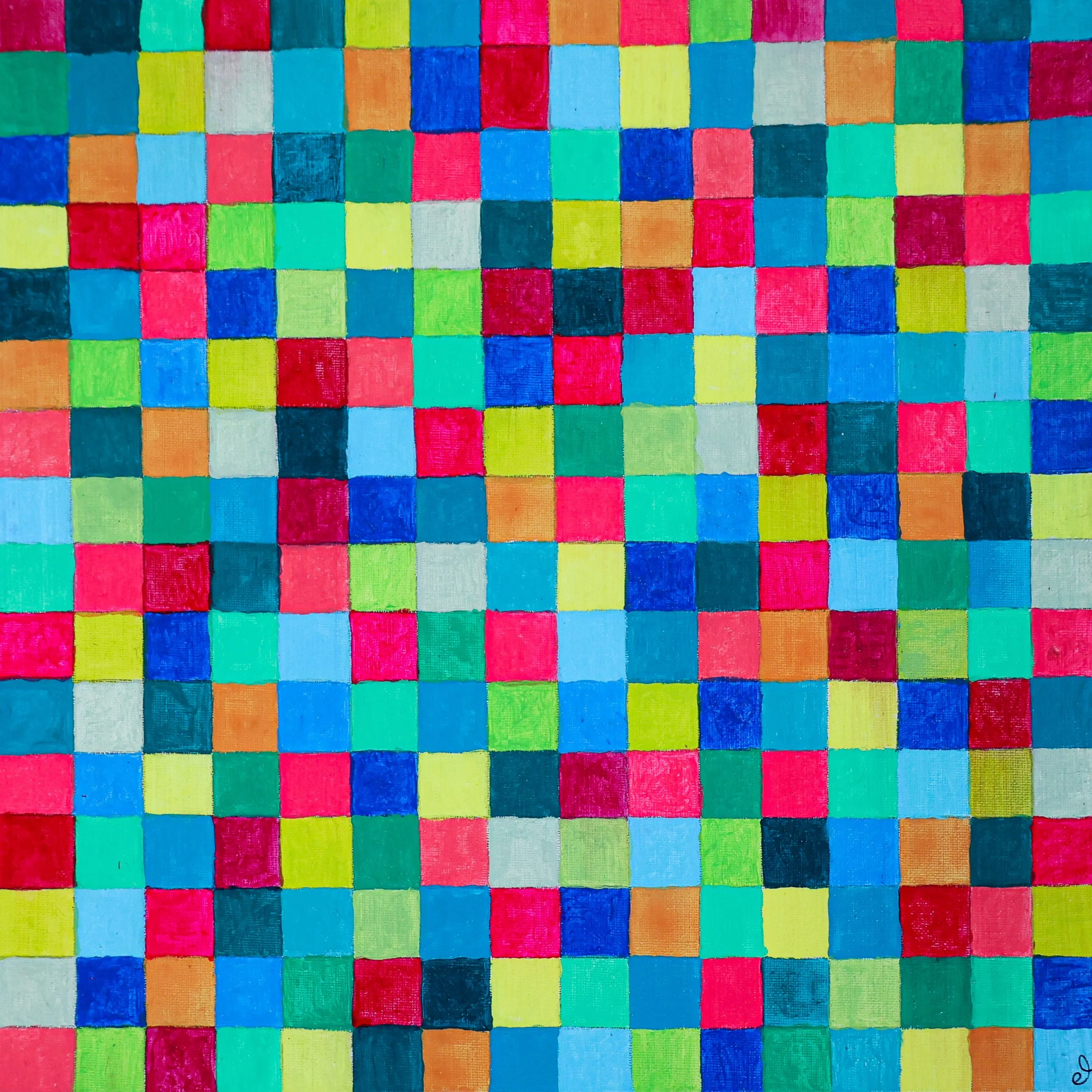 lover, gouache on canvas panel