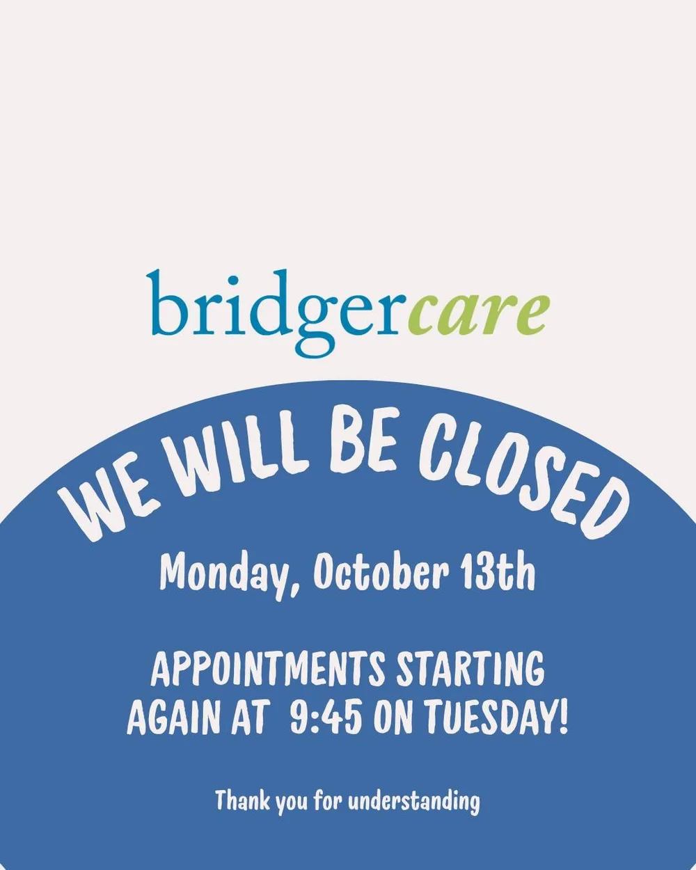 We will be closed on Monday for Indigenous Peoples' Day. As always, you can schedule appointments online at the link in our bio, or, call 406-587-0681 with any questions or concerns!
