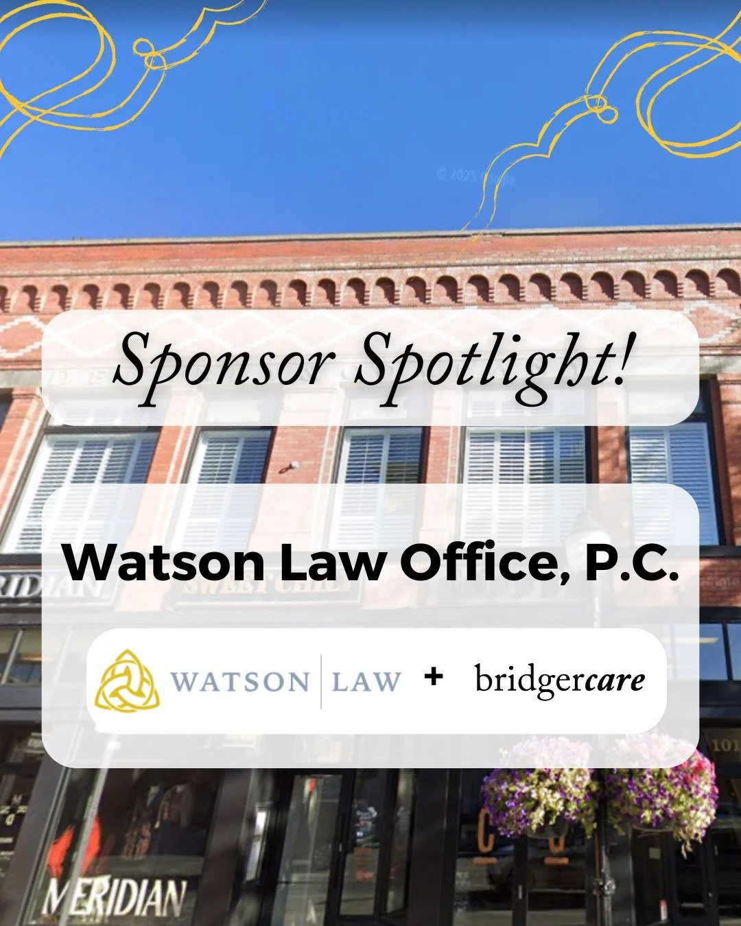 Thank You, Watson Law! 
 
All of us at Bridgercare want to extend our heartfelt thanks to Watson Law for their partnership and ongoing commitment to lifting up the Bozeman community.
 
Watson Law's dedication to justice, equity, and compassion perfec