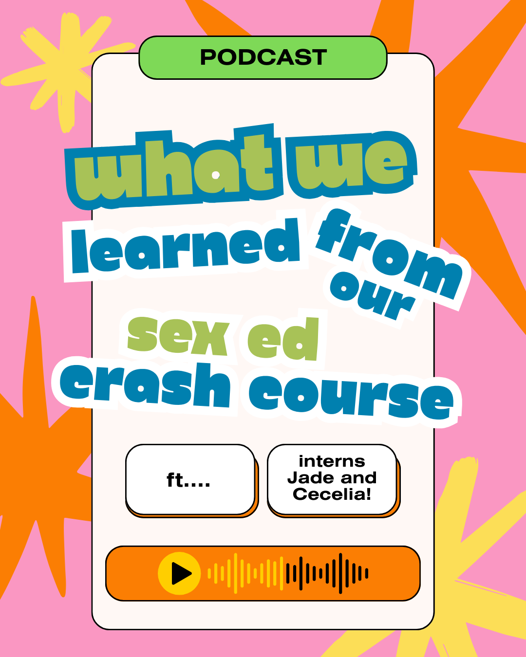 Podcast: What I learned from a crash course in sex ed