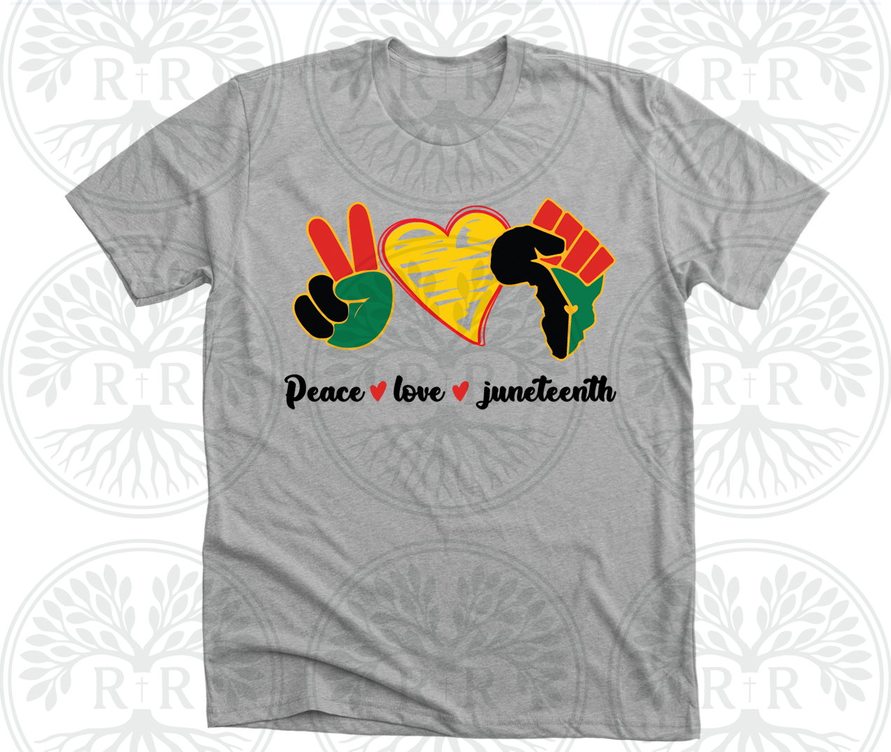 Peace, Love, and Juneteenth (2) T-Shirt